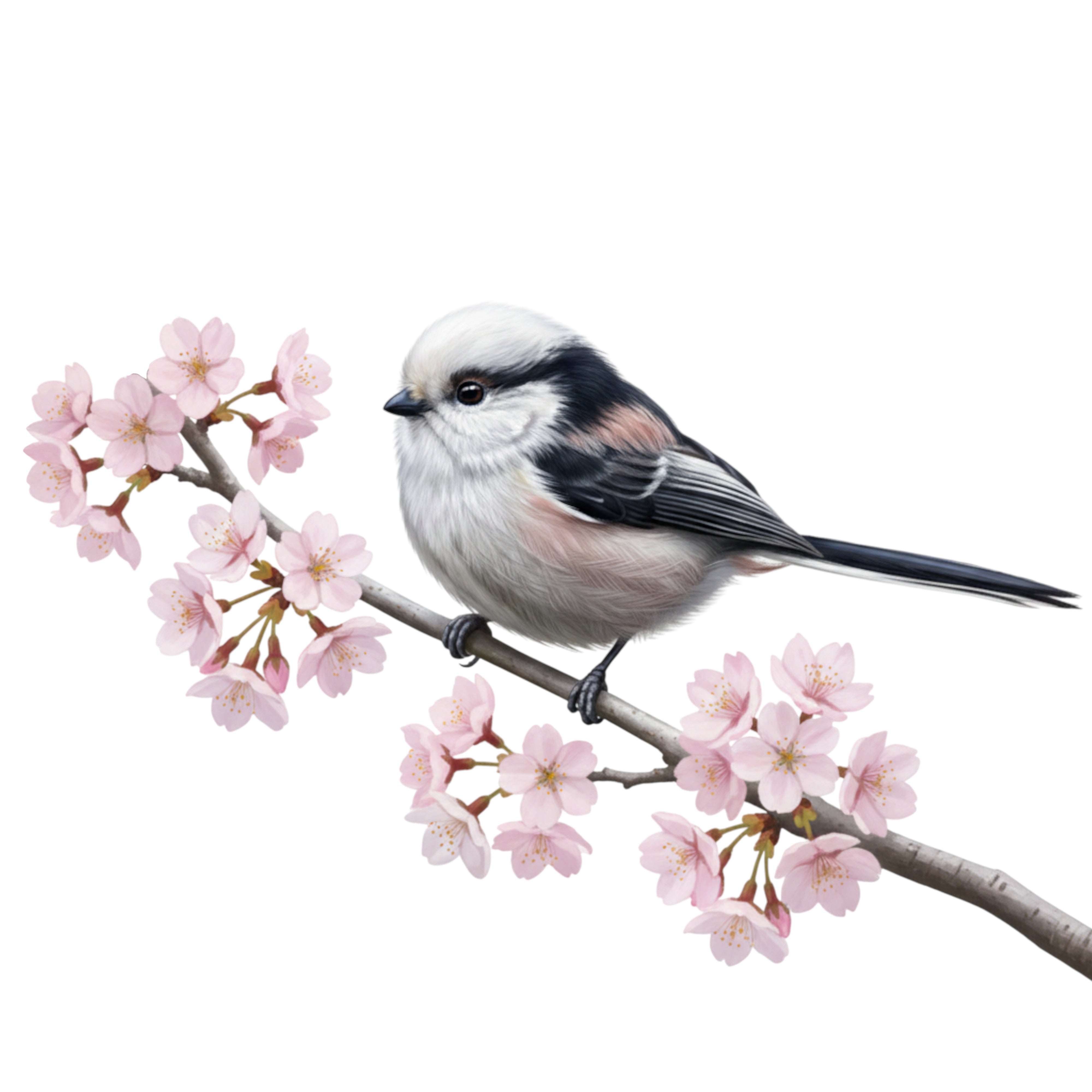シマエナガ（雪の妖精）グッズ：かわいい野鳥Tシャツ – jz.birds