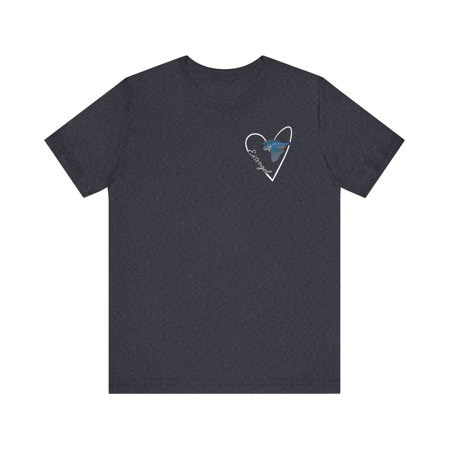 Eisvogel Vogel T-Shirt mit Herz für Vogelfreunde