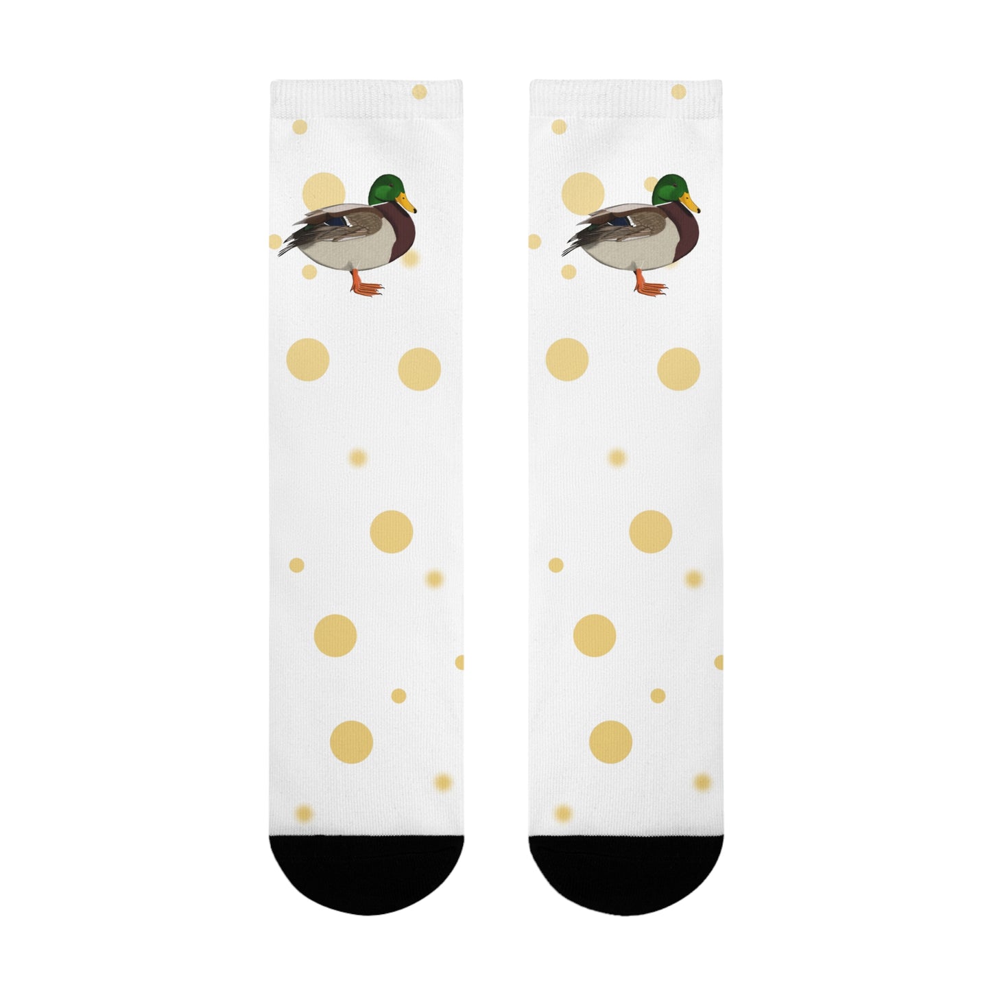 Ente Vogel Socken mit Goldenen Punkten für Vogelfreunde & Vogelbeobachter Weiß – Accessories,