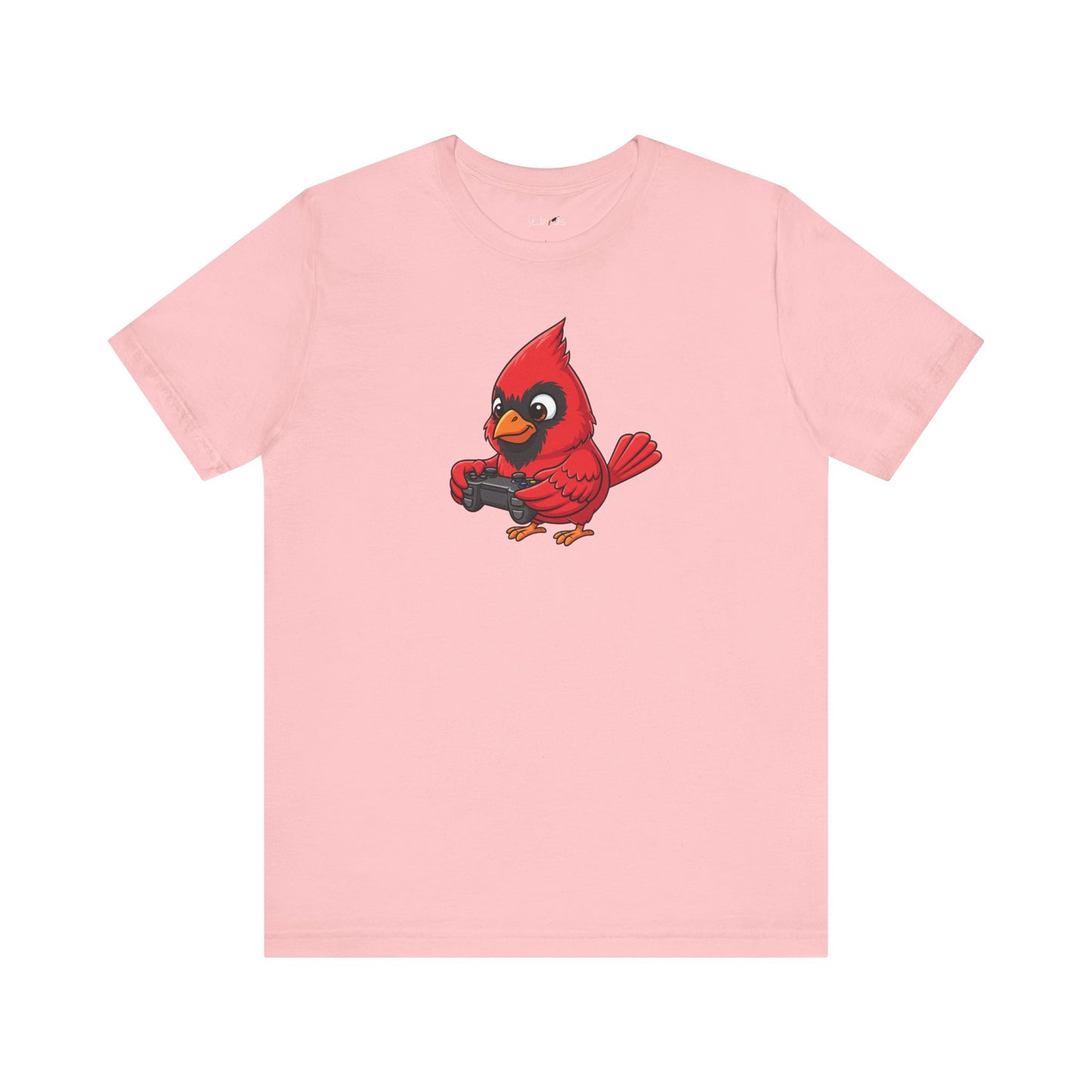 Cardinal Playing Video Games Funny Gamer and Bird Lover T-Shirt