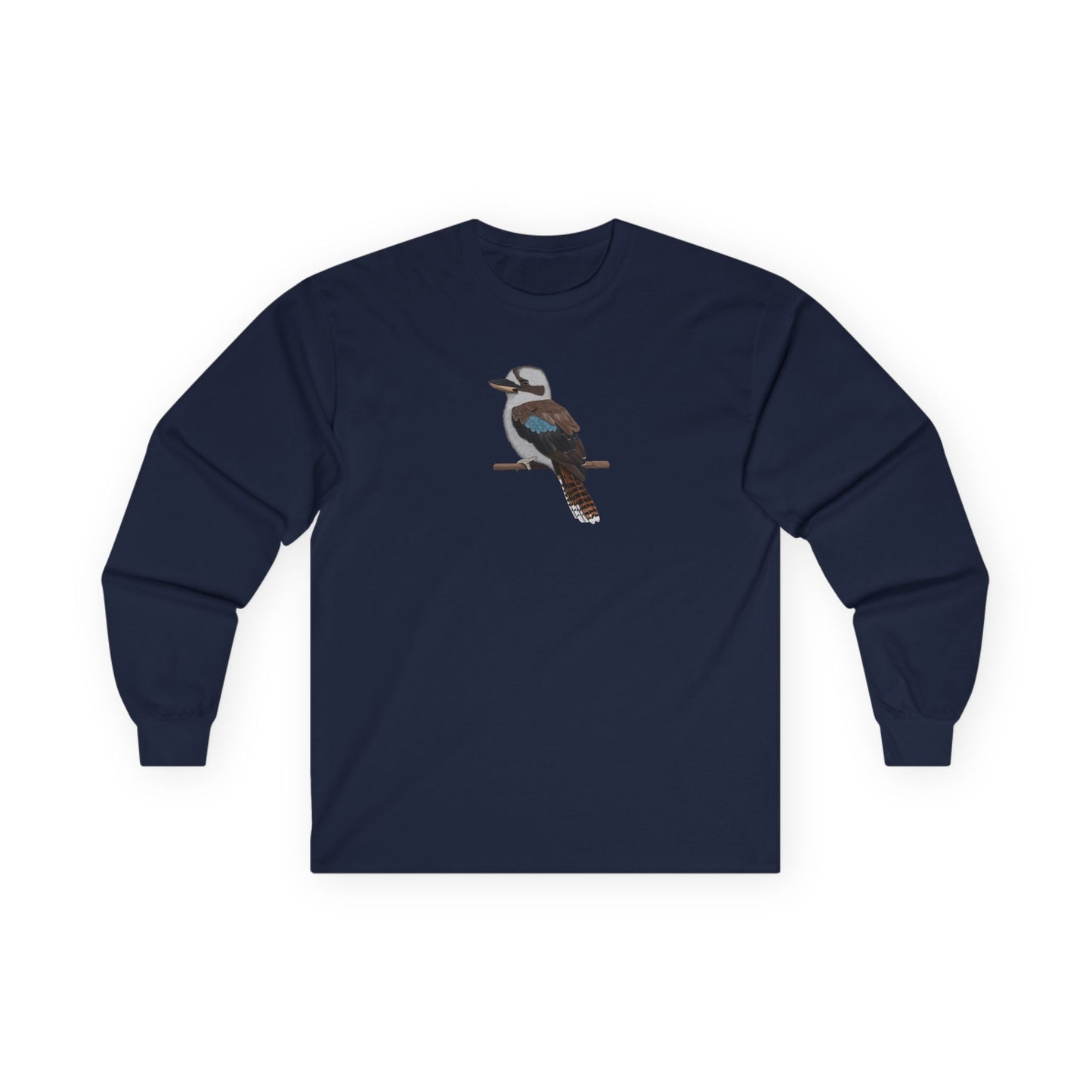 Kookaburra Birding & Birdwatching Bird Cotton Long Sleeve T-Shirt