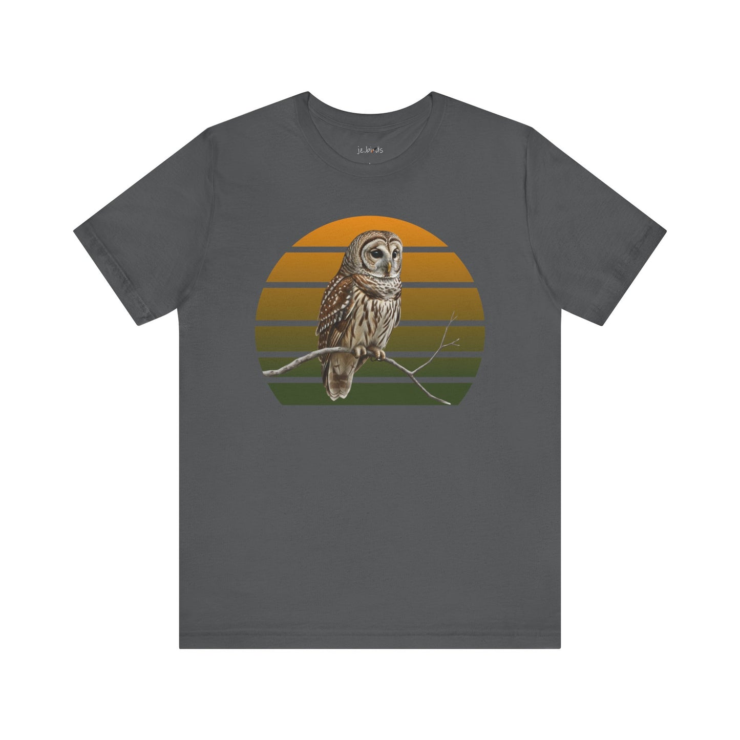 Barred Owl T-Shirt | Unisex Retail Fit Bird Lover Tee | Wildlife Birder Gift