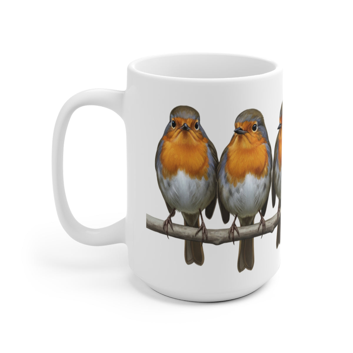 Rotkehlchen Tasse – 11 oz, 11oz