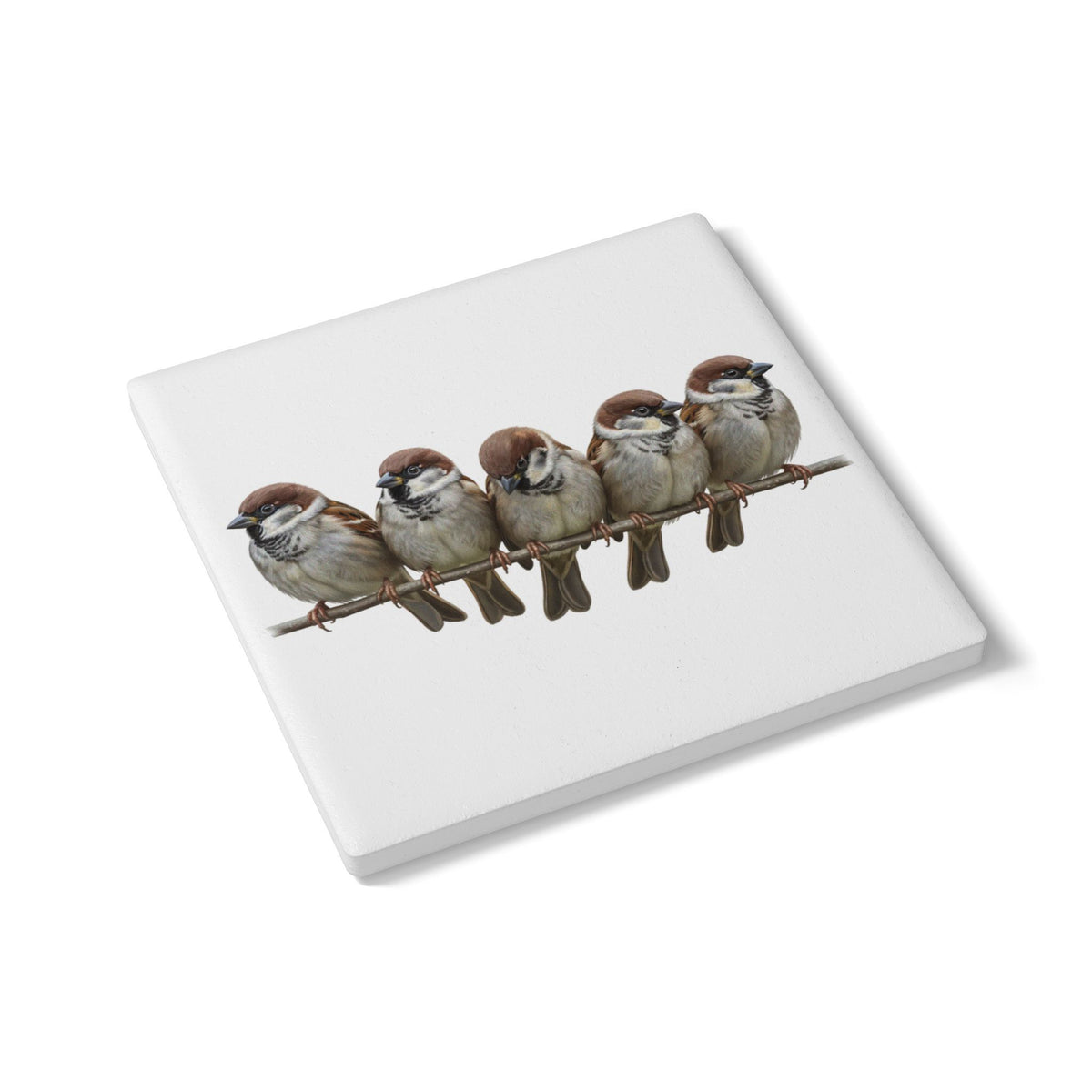 Spatz Keramik Untersetzer mit bird design Hintergrund