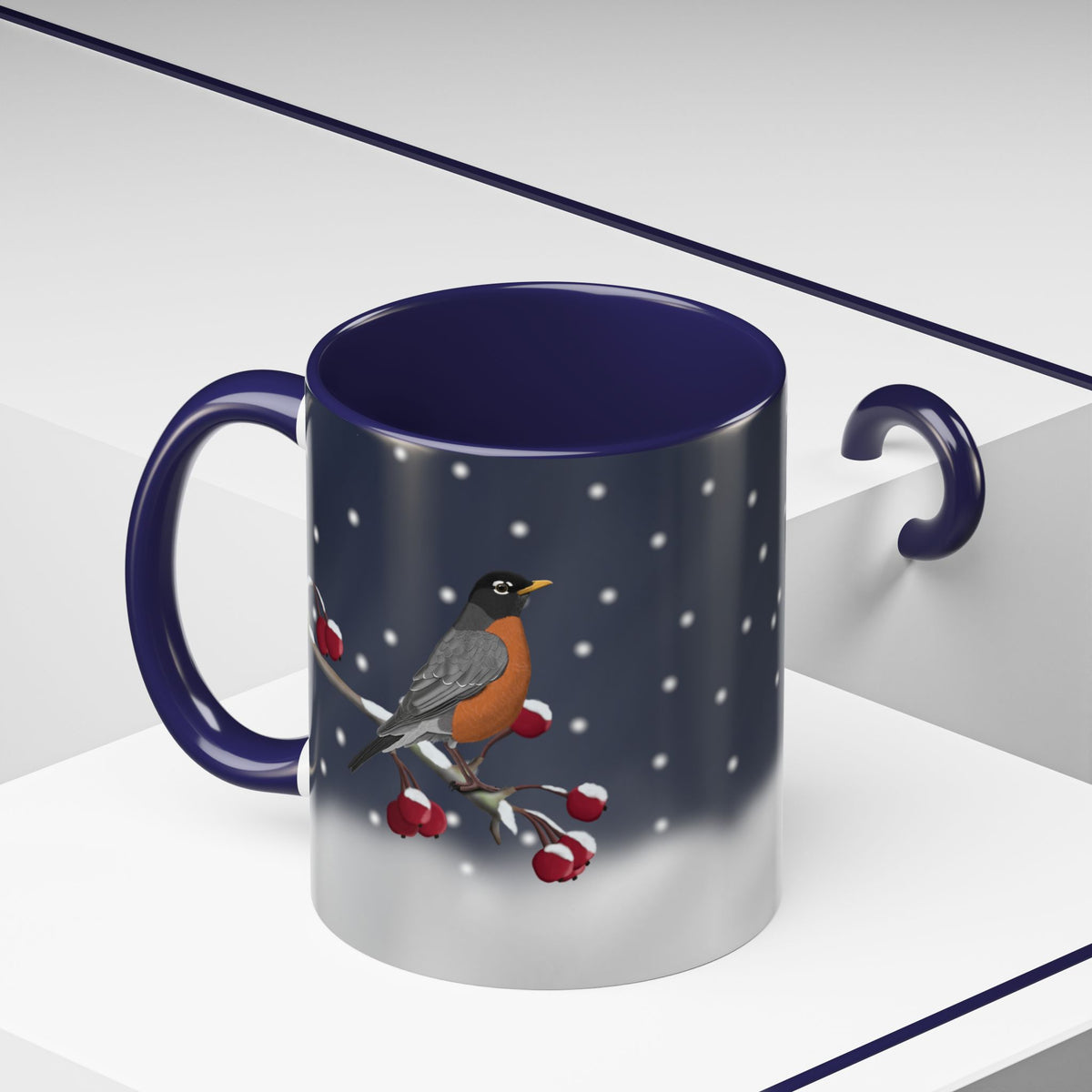 アメリカンロビンバードコーヒーマグ | 鳥好きの方への陶器製クリスマスギフト