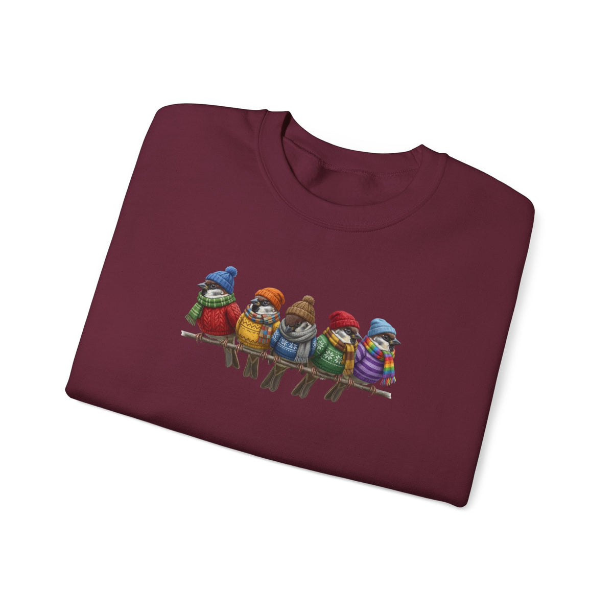 Tree Sparrows Sweatshirt | Bird Watcher Crewneck | Unisex Songbirds Wearing Knit Gift for Bird Lovers
