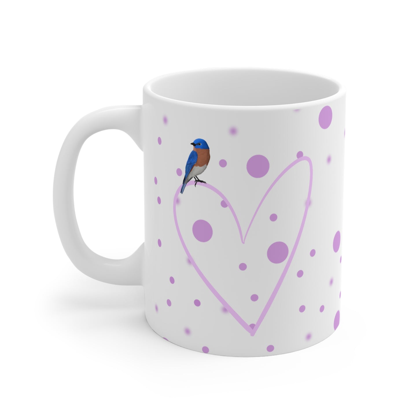 Bluebird Valentine's Day Mug – Bird 11oz Pink Heart