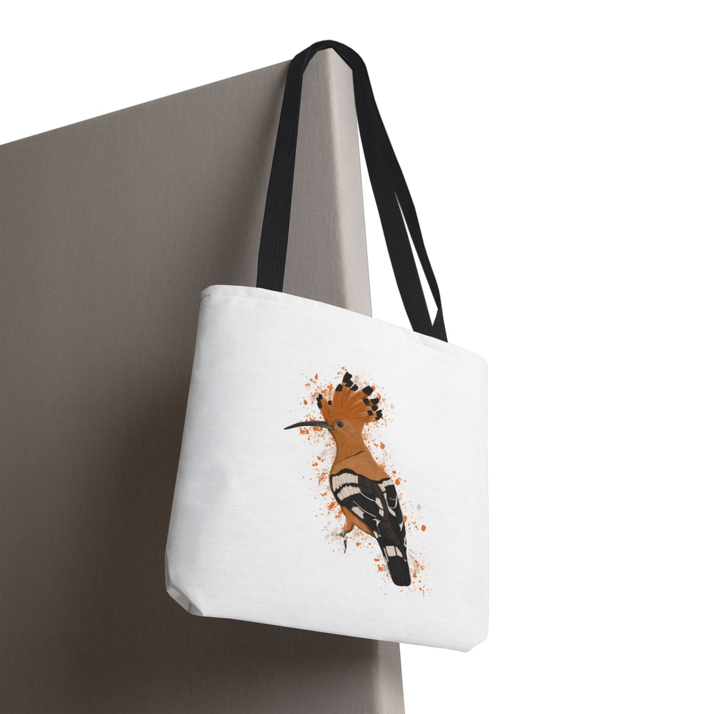 Wiedehopf Tragetasche 40x40cm Vogel Tasche Weiß für Vogelbeobachter