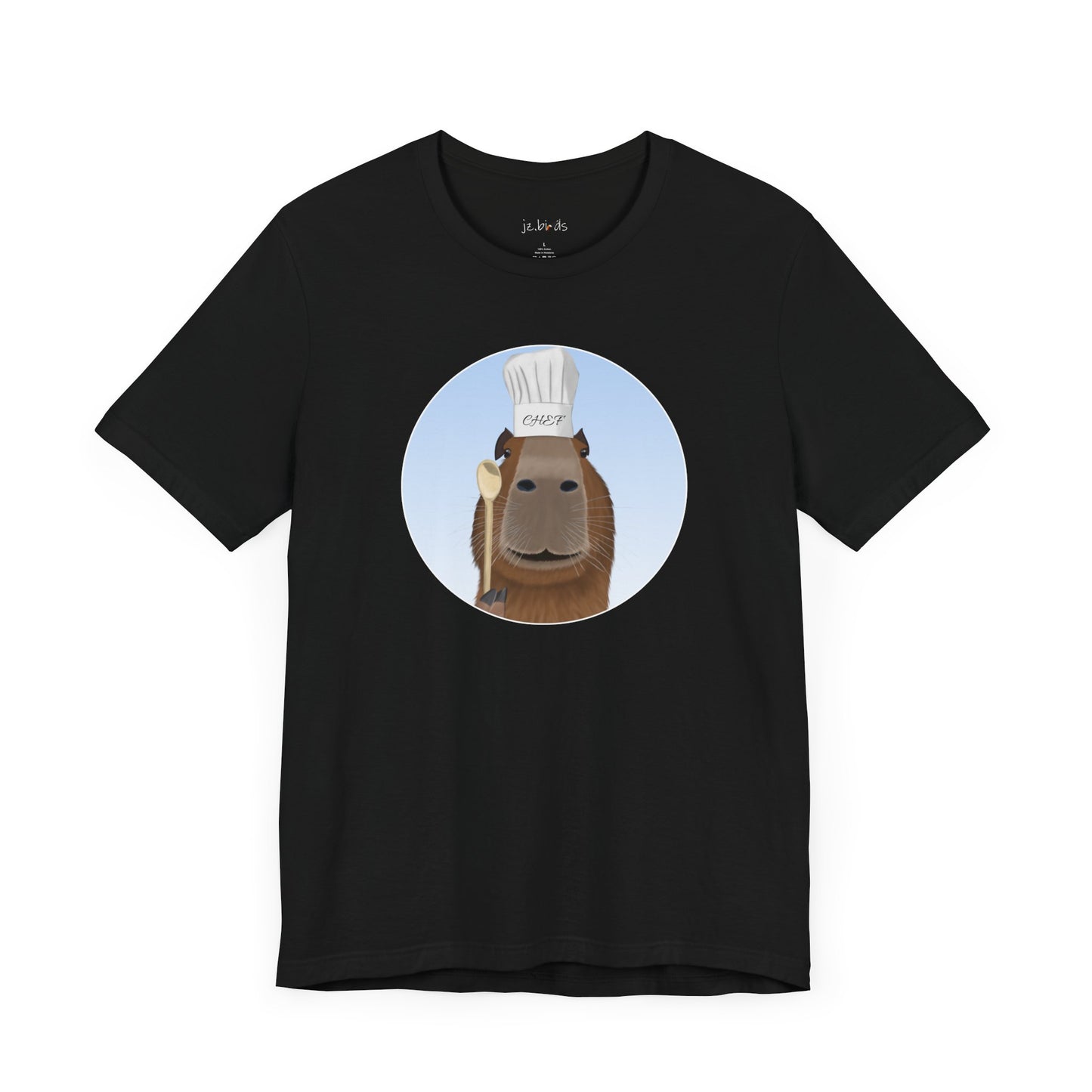 Capybara with Chef Hat and Wooden Spoon Funny Kitchen T-Shirt