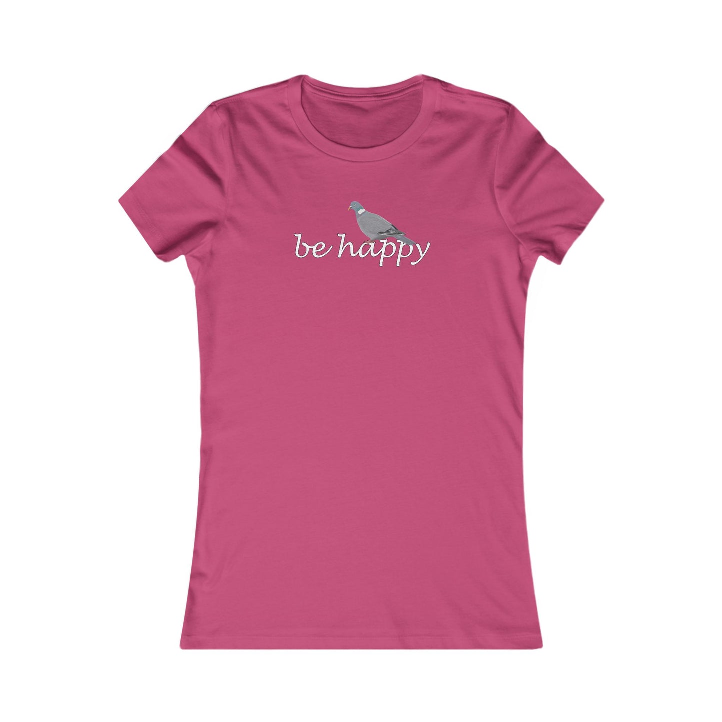 Ringeltaube Be Happy Vogel Frauen T-Shirt für Vogelfreundinnen