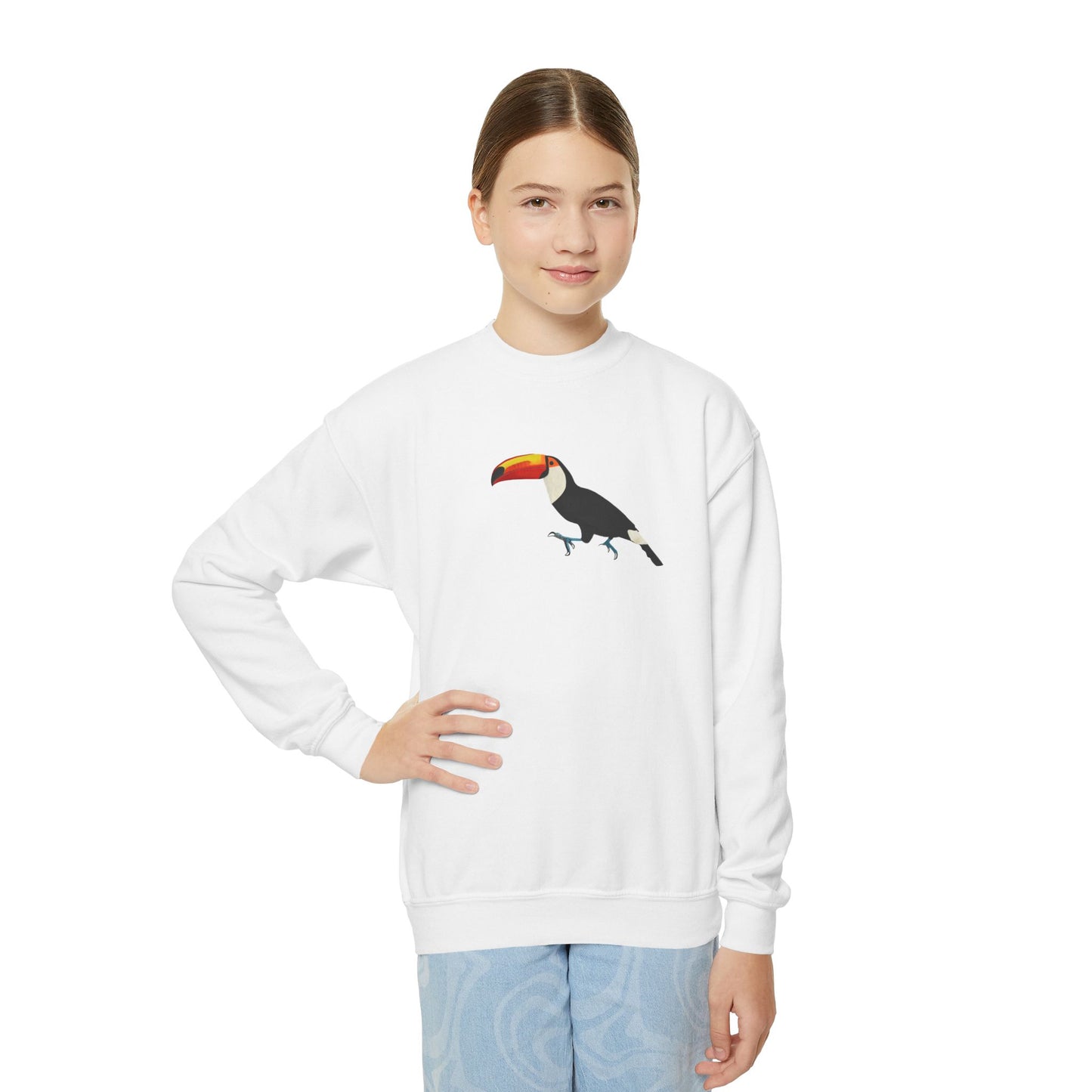 Toucan Bird Birdwatching Youth Crewneck Sweatshirt