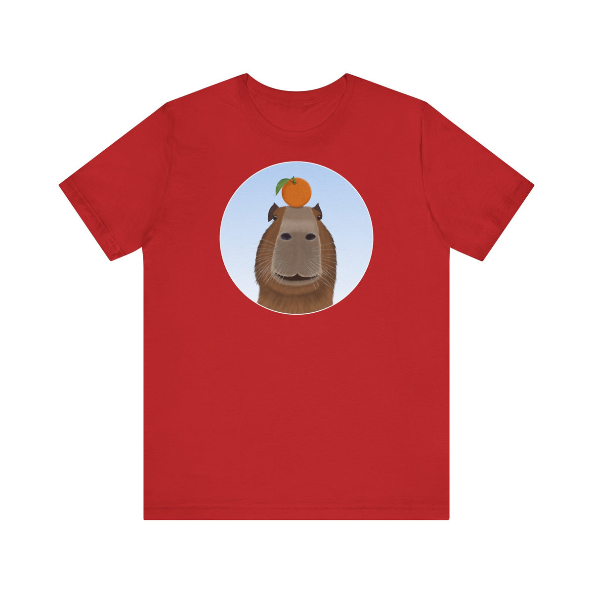 Capybara mit Orange Lustiges T-Shirt für Capybara-Freunde