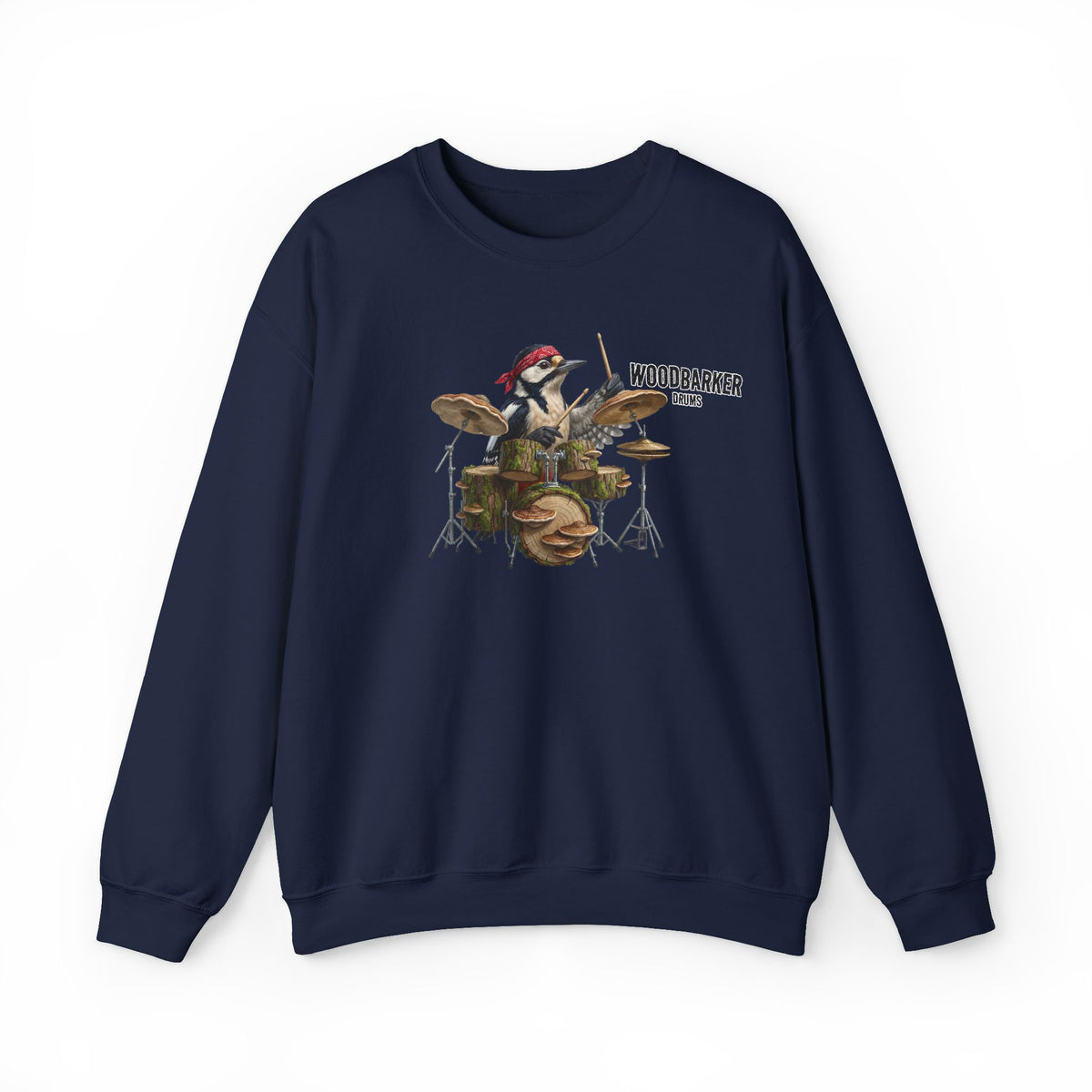The Woodbarker Drummer Sweatshirt – Backyard Birds in Black