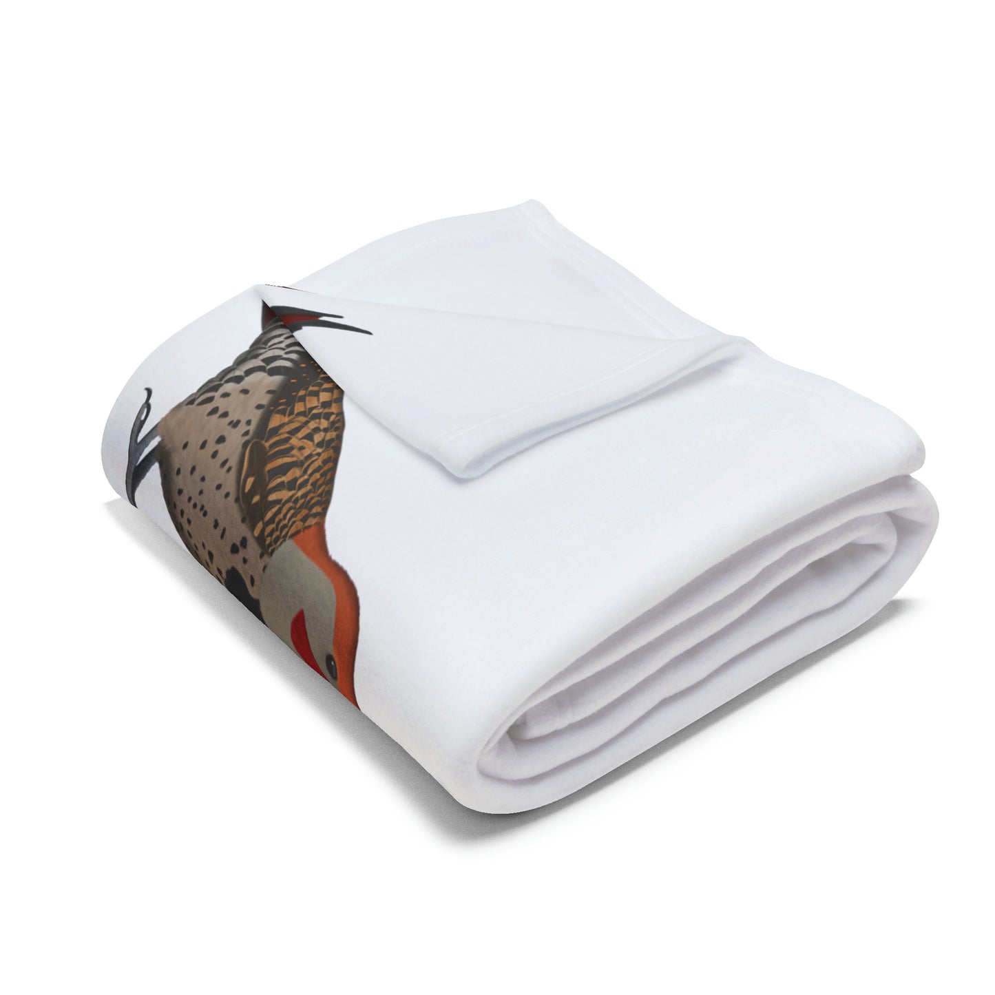 Northern Flicker Bird Arctic Fleece Blanket White