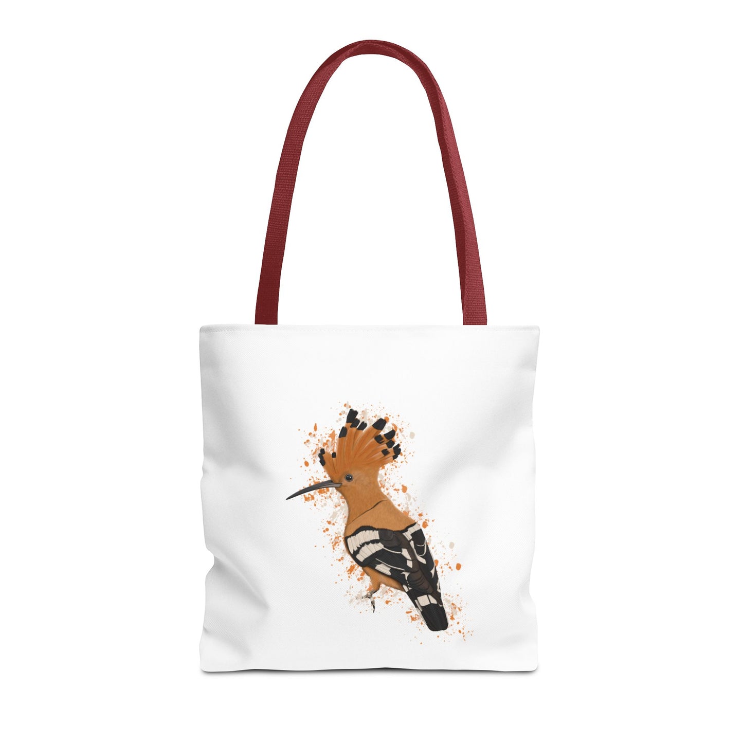 Wiedehopf Tragetasche 40x40cm Vogel Tasche Weiß für Vogelbeobachter