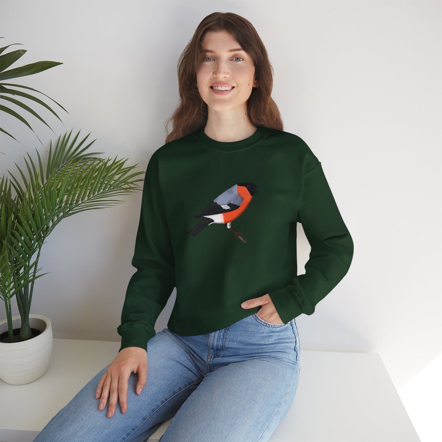 Bullfinch Bird Watcher Biologist Crewneck Sweatshirt