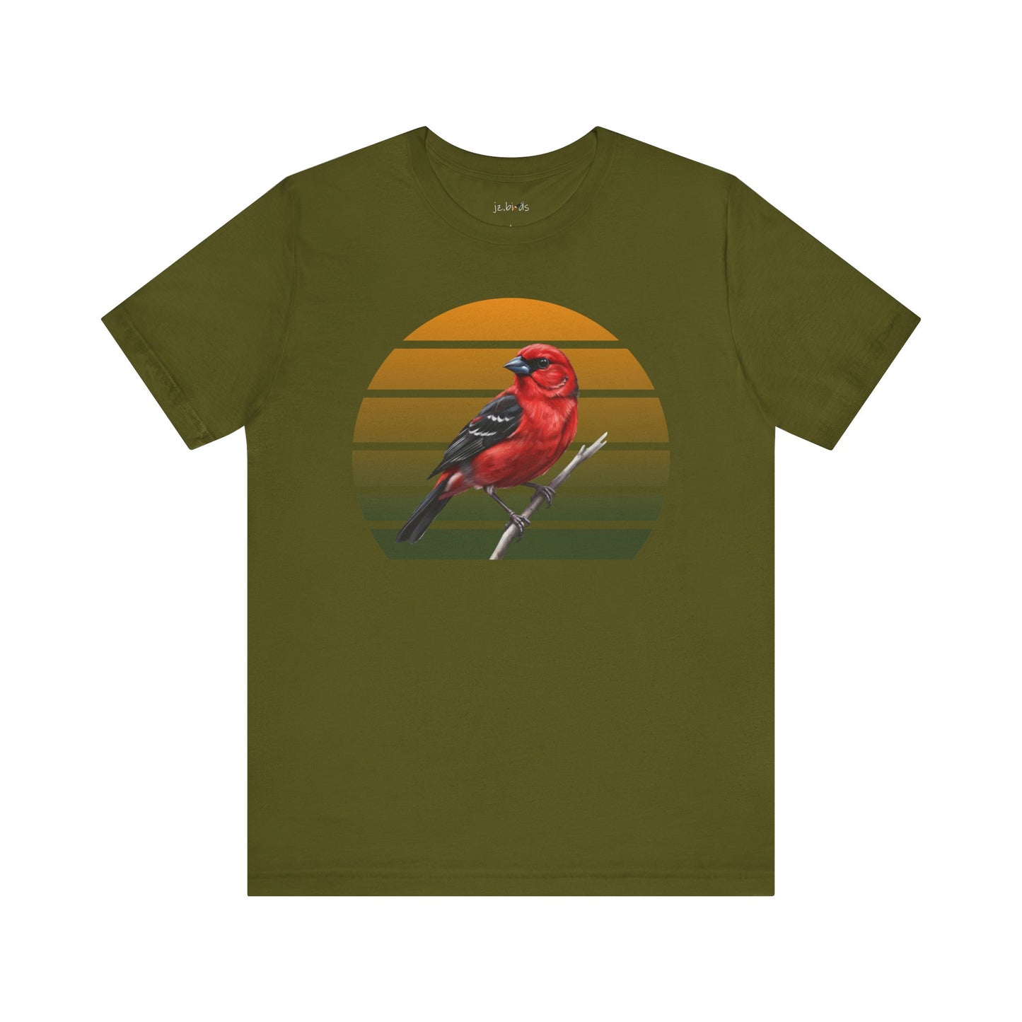 Scarlet Tanager T-Shirt | Unisex Retail Fit Bird Lover Tee | Wildlife Birder Gift