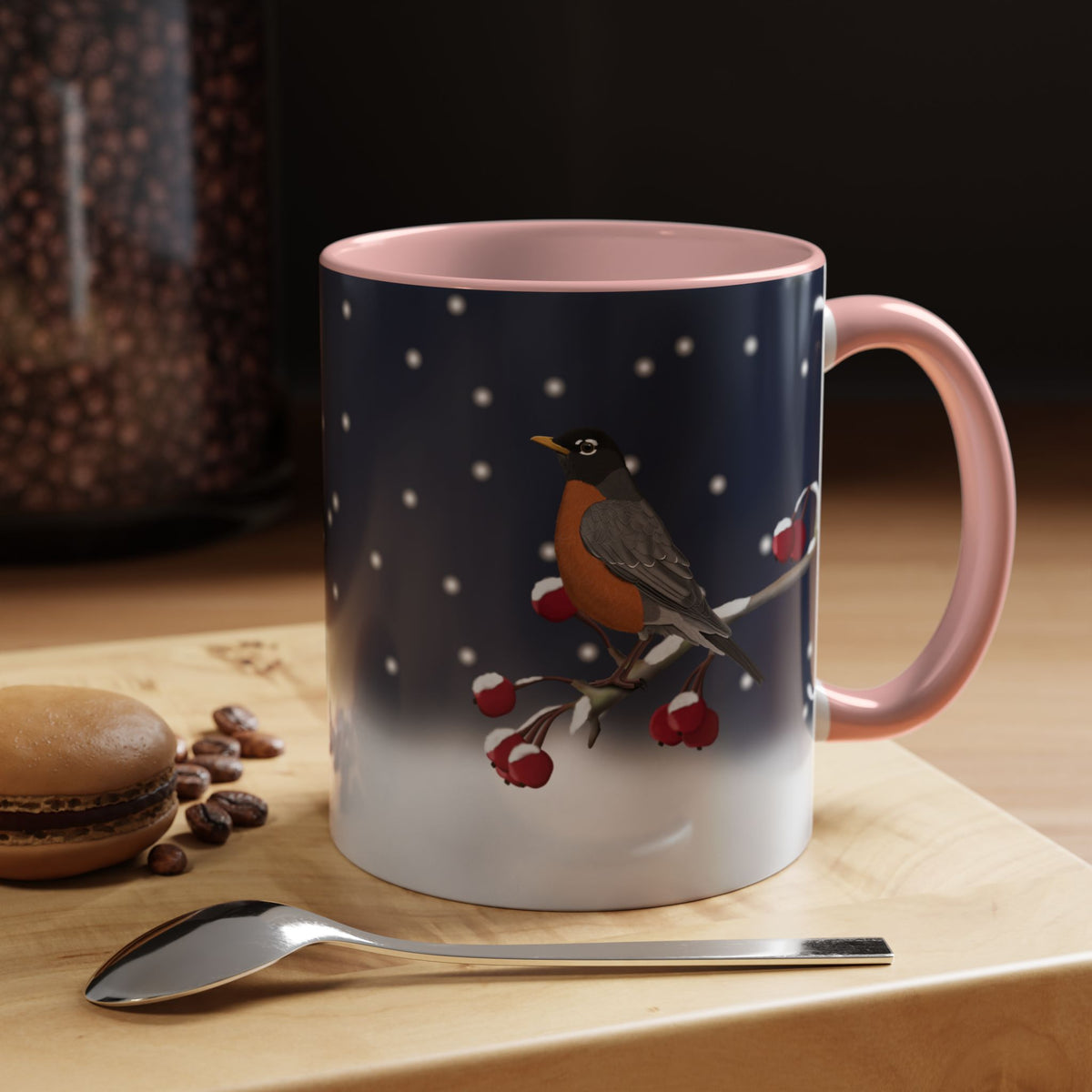 アメリカンロビンバードコーヒーマグ | 鳥好きの方への陶器製クリスマスギフト