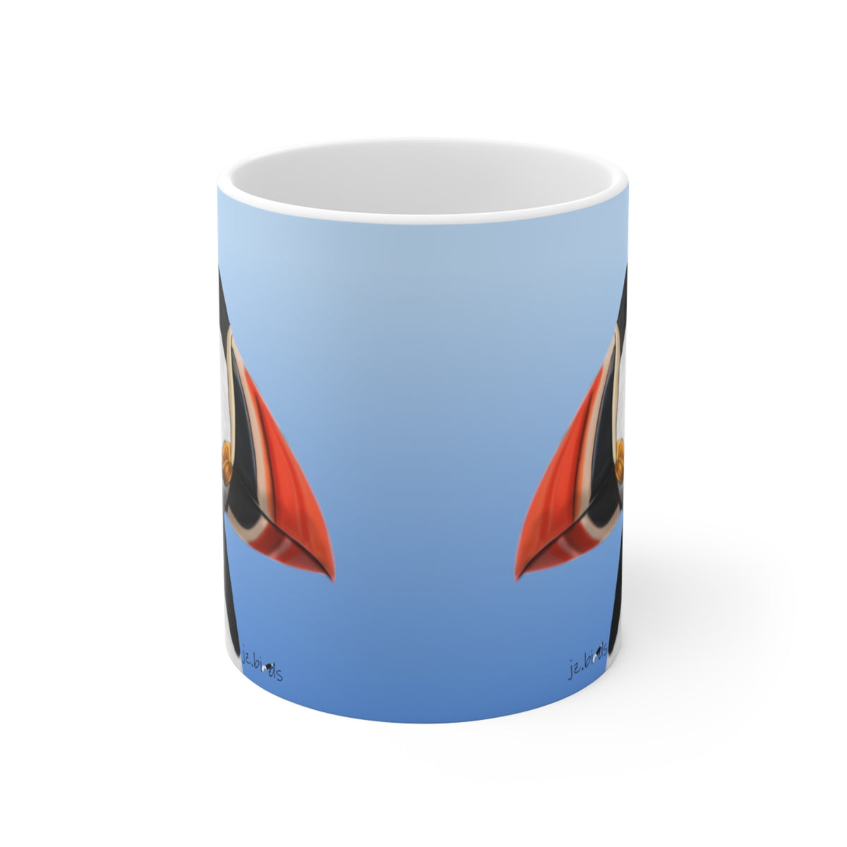 Puffin Bird Portrait Ceramic Mug 11oz - jz.birds
