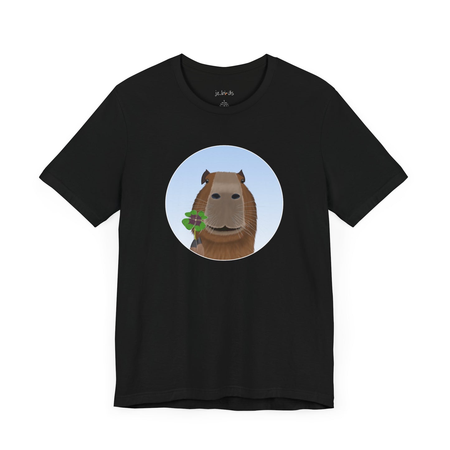 Capybara with Lucky Clover Funny T-Shirt