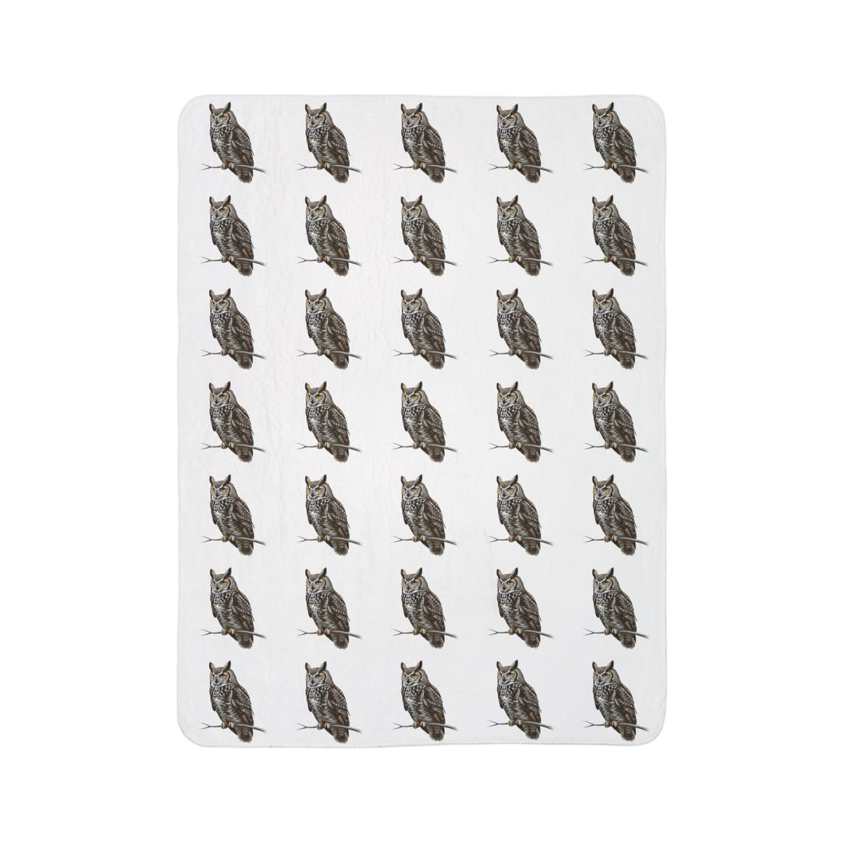 Great Horned Owl Blanket – bird Pattern