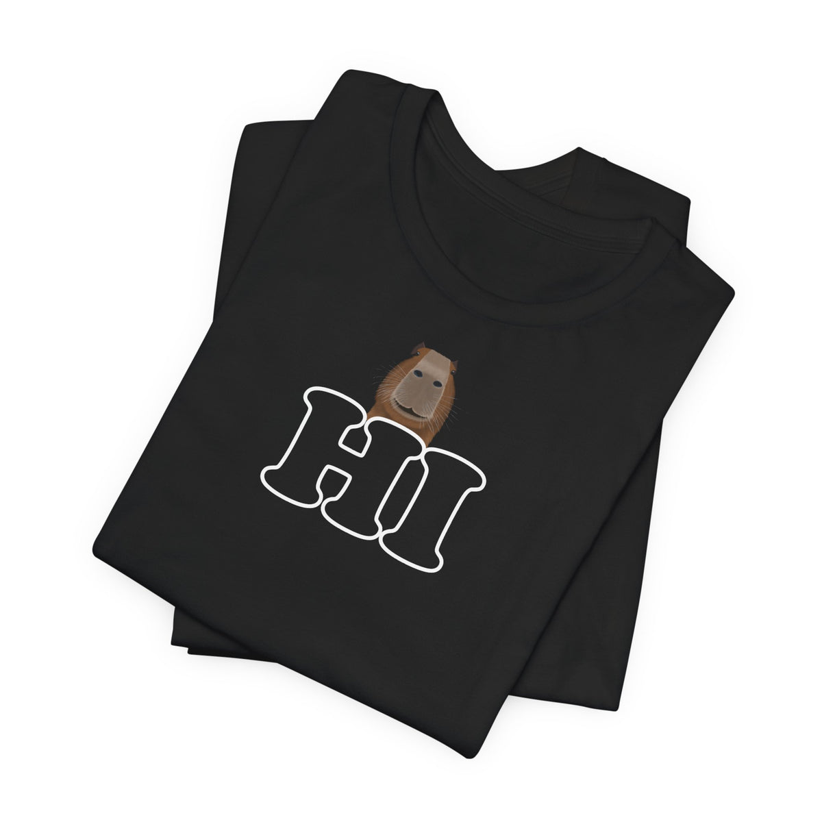 Capybara sagt Hi mit Lächeln Lustiges Capybara T-Shirt