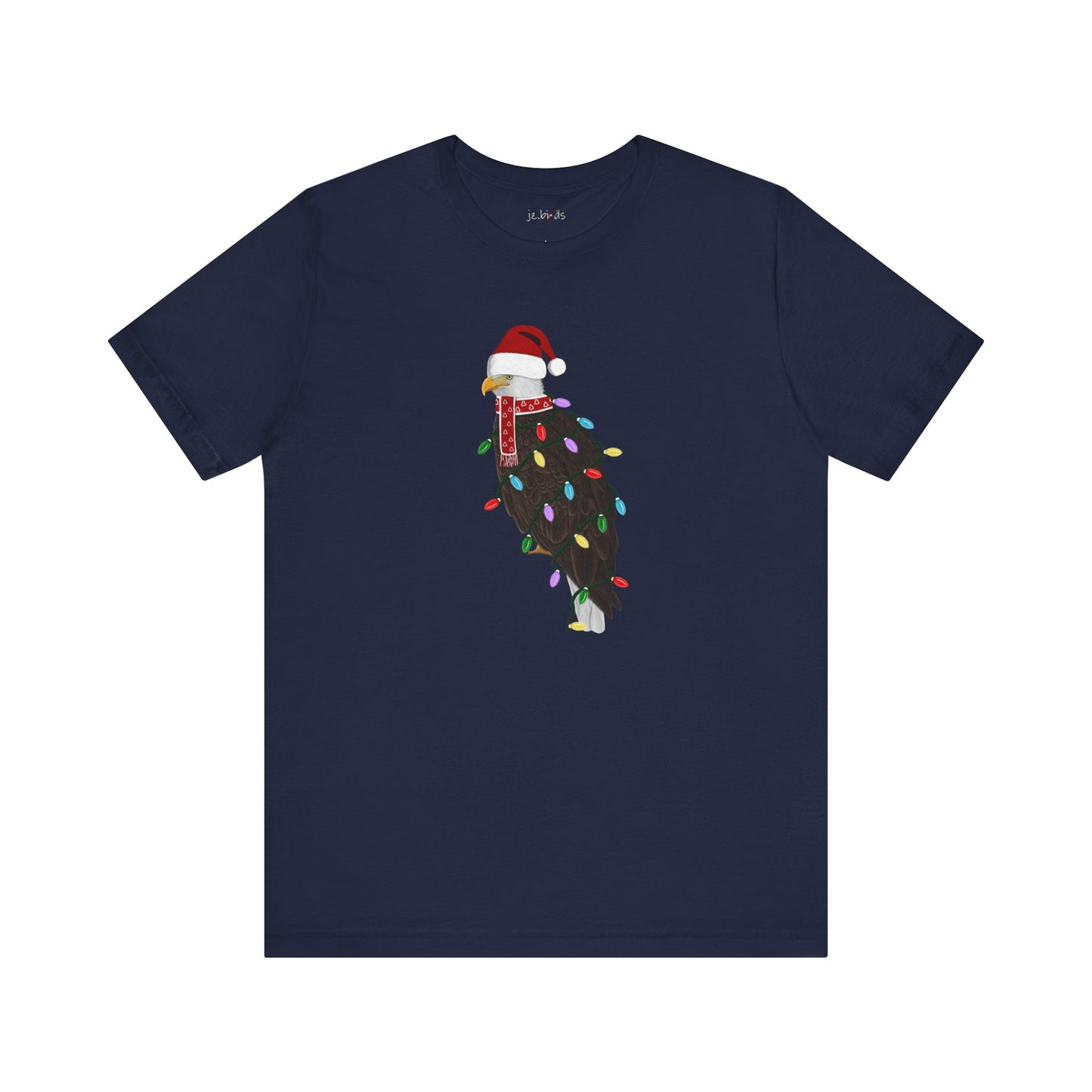 Bald Eagle with Fairy Lights Christmas Bird T-Shirt