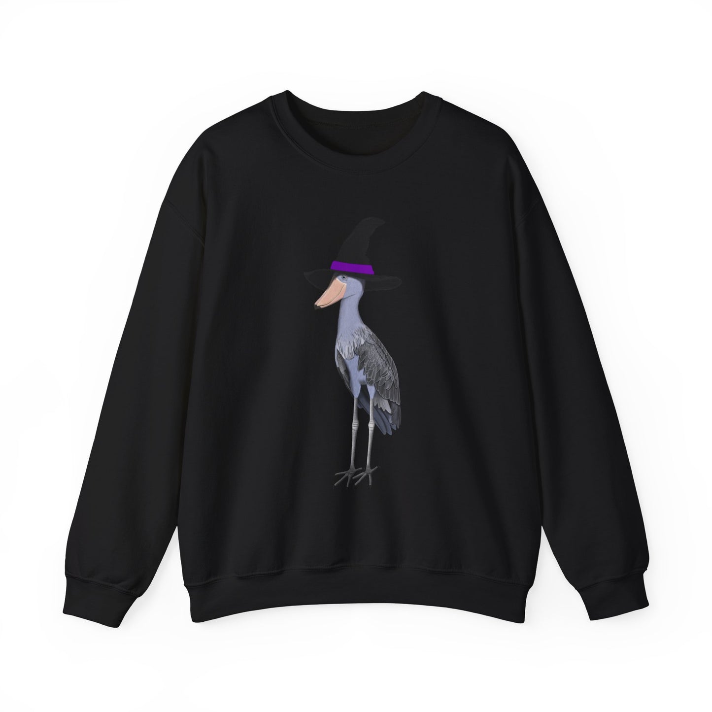 Shoebill Halloween Witch Birdwatcher Biologist Bird Sweatshirt – Animal Lover Gift,