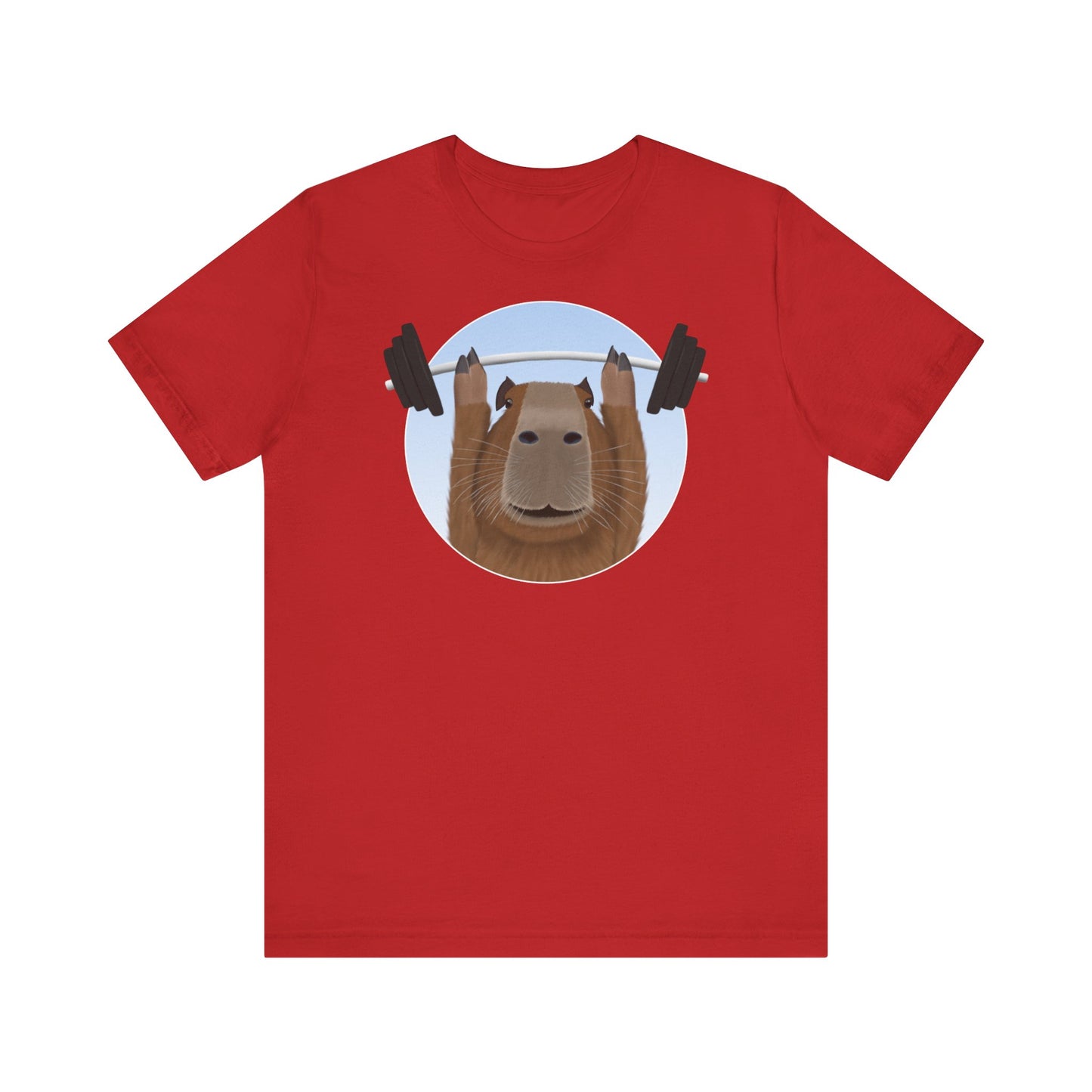 Capybara mit Hantel Gym Workout T-Shirt