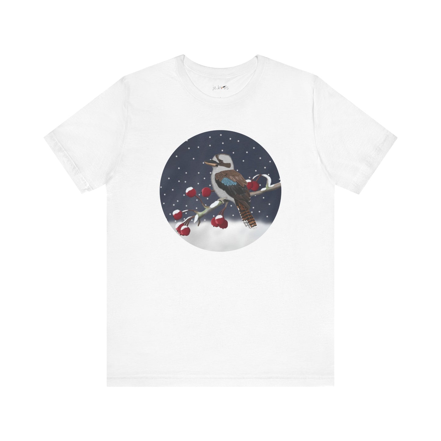 Kookaburra on a Winter Branch Birdwatcher Christmas Bird T-Shirt