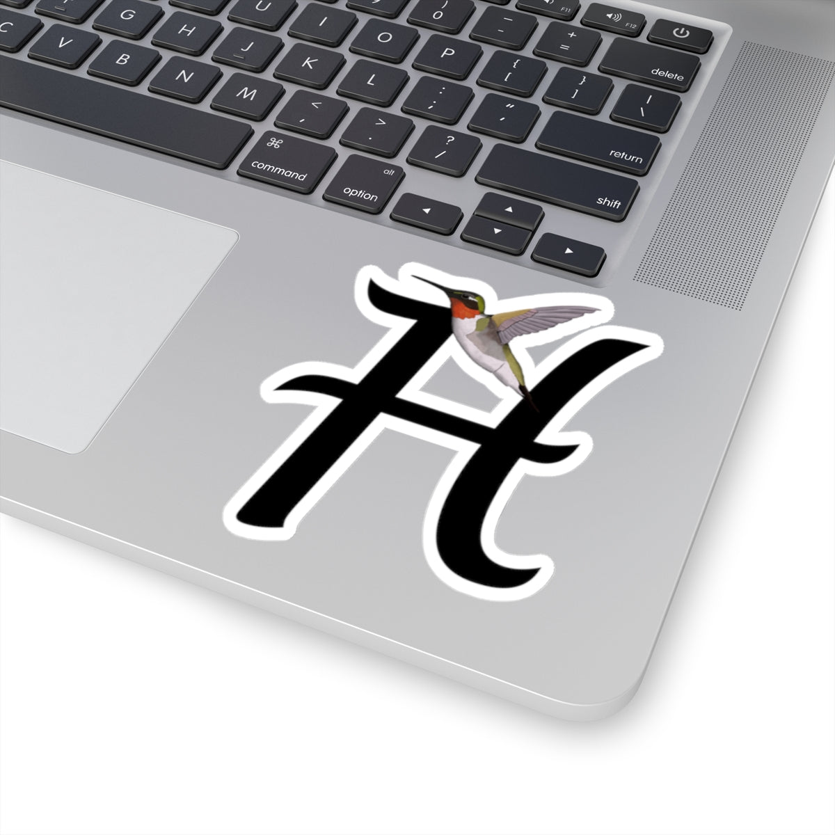 Hummingbird Letter H Bird Kiss-Cut Sticker