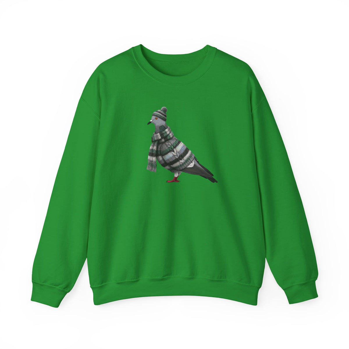 Pigeon Winter Sweatshirt | Bird Watcher Crewneck | Unisex Songbirds Wearing Knit Gift for Bird Lovers