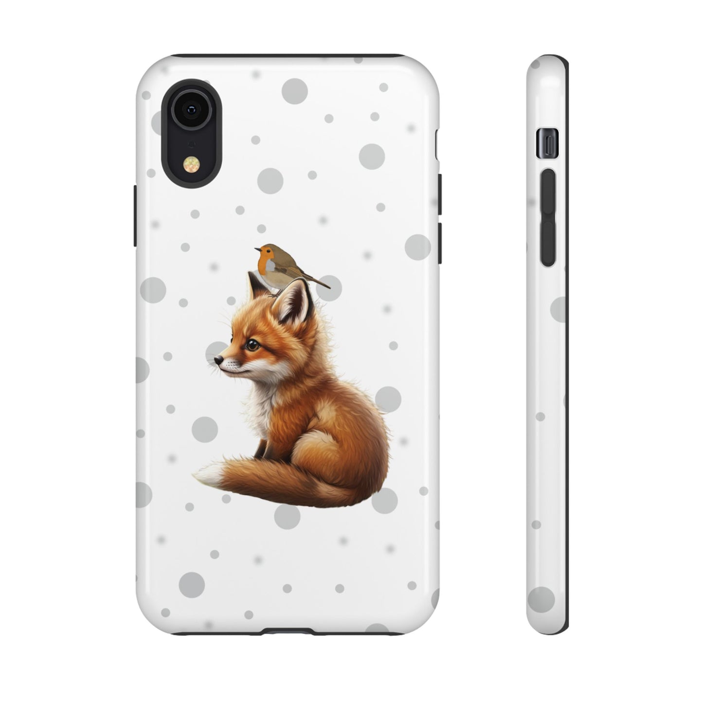 Rotkehlchen mit Fuchs iPhone & Google Pixel Tiermotiv Handyhülle - Tierisch guter Schutz