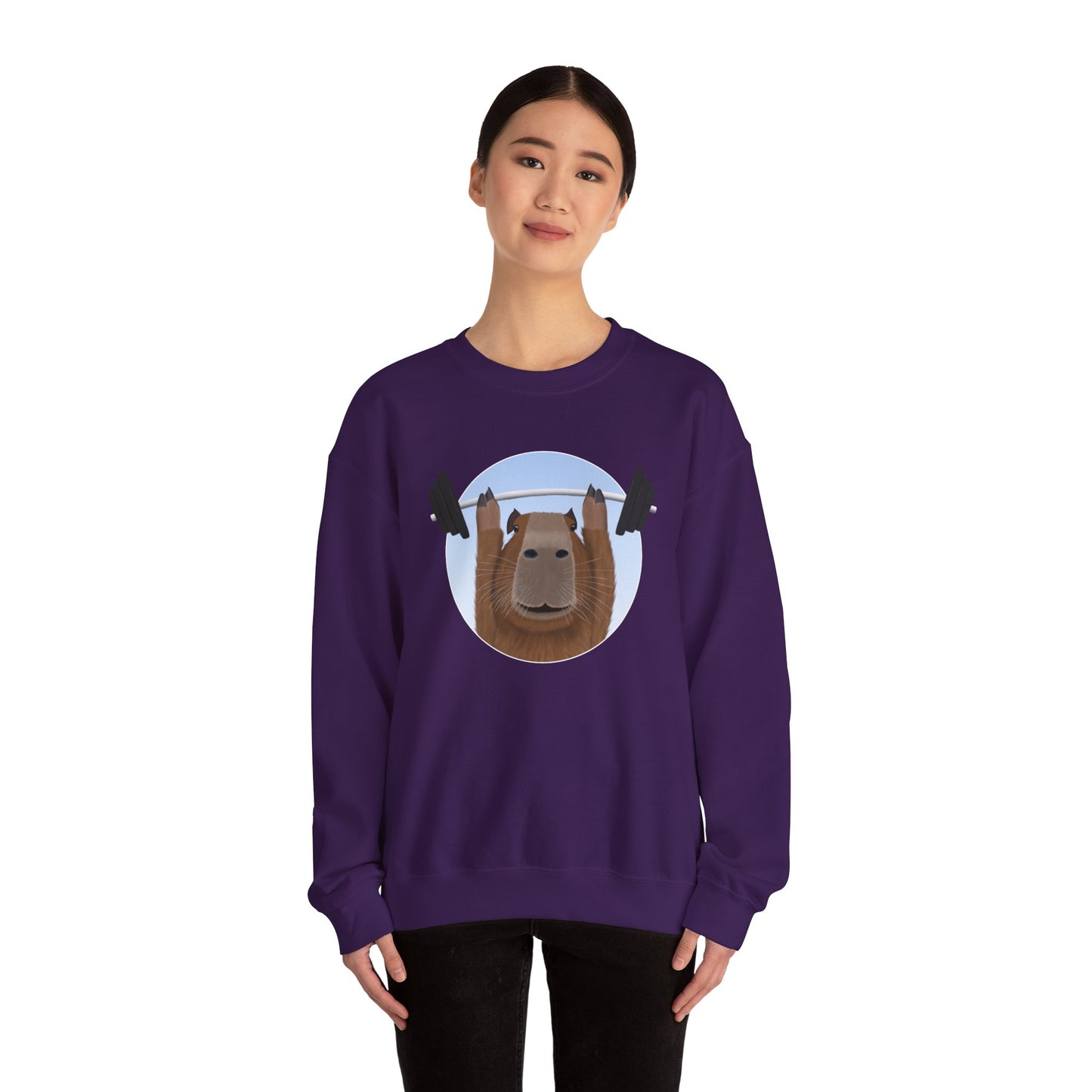 Capybara Weight Lifting Gym Workout Sweatshirt