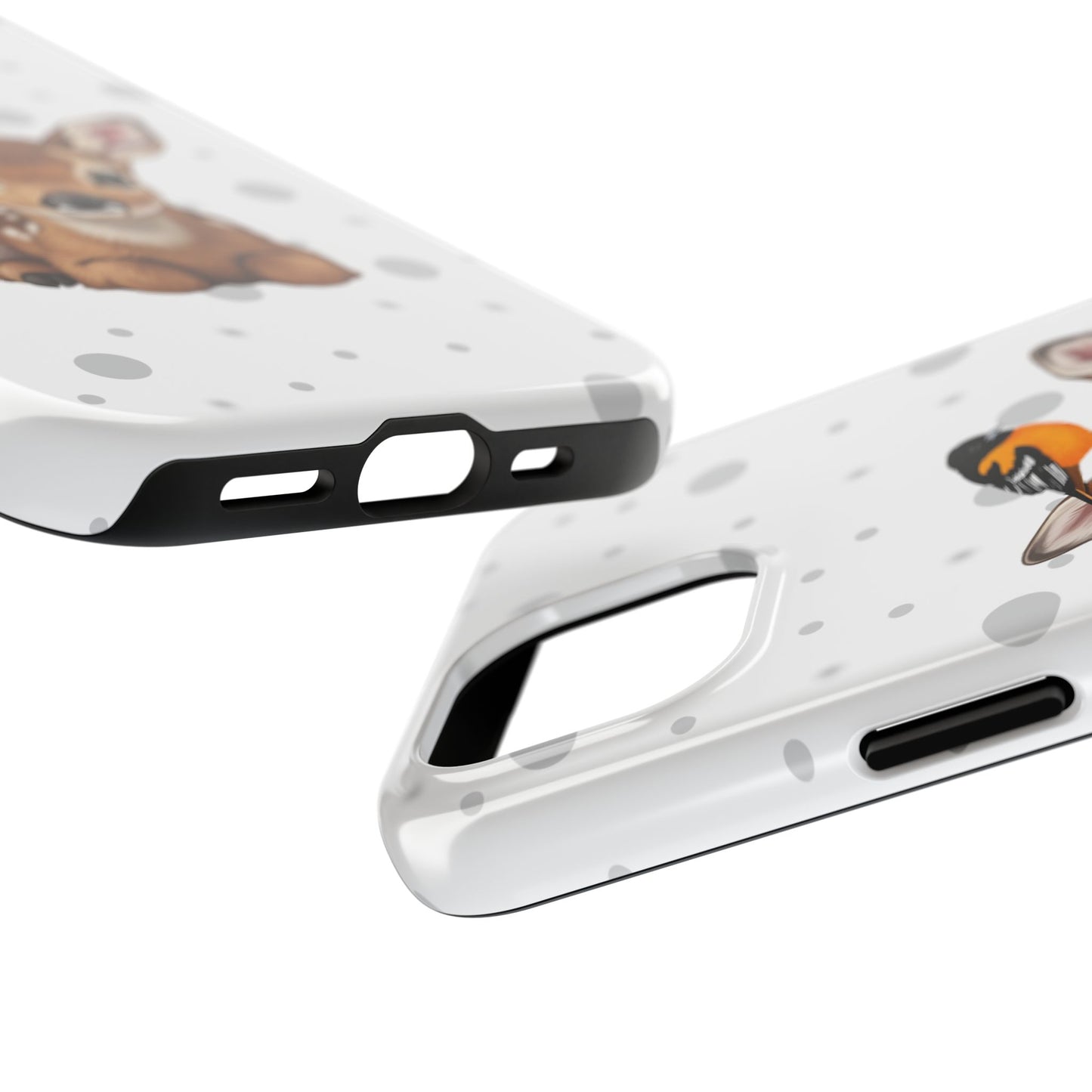 Cute Fawn with a Oriole Animal iPhone Case - Dual-Layer PC/TPU Protective Cover for iPhone