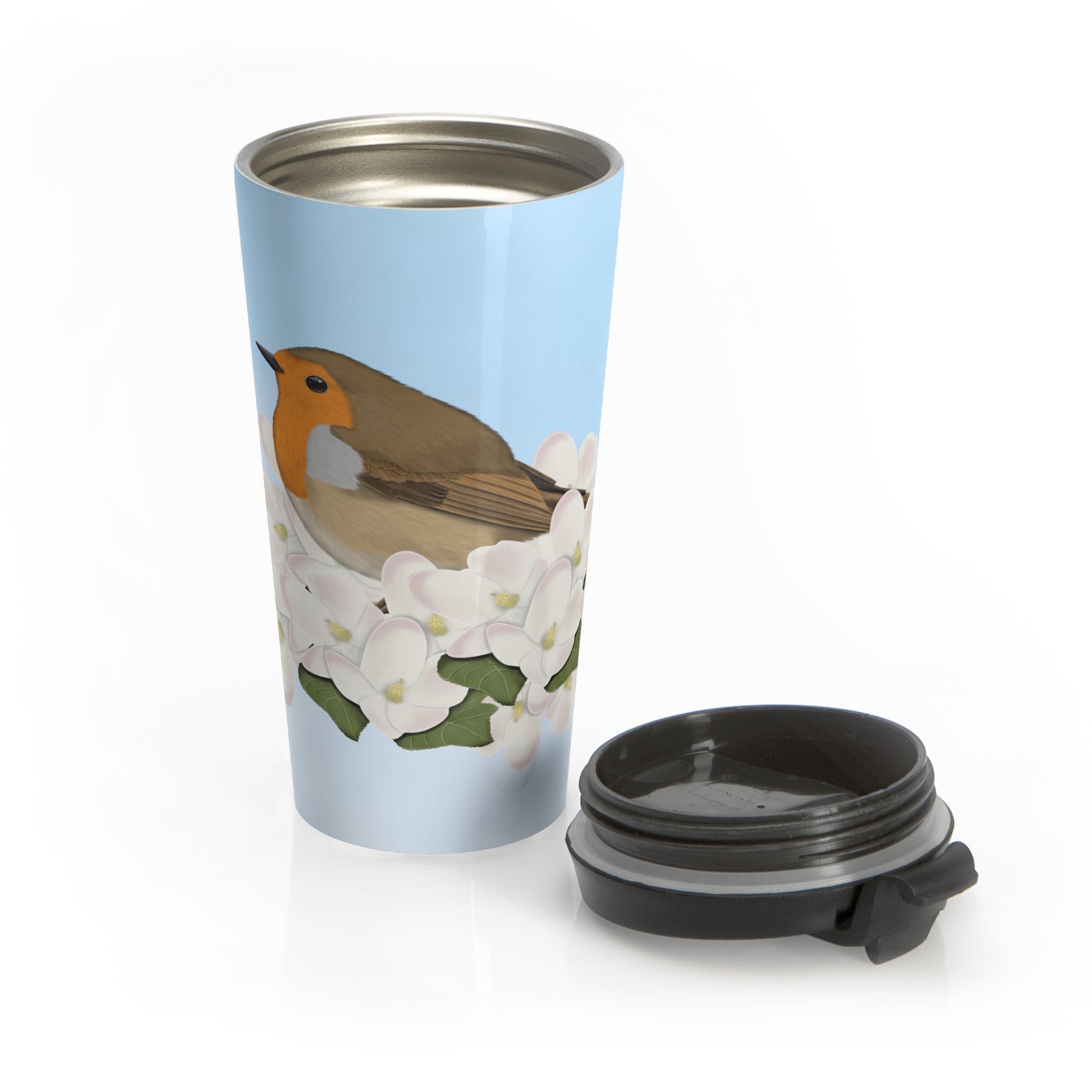 Robin Bird Stainless Steel Travel Mug 15oz - jz.birds