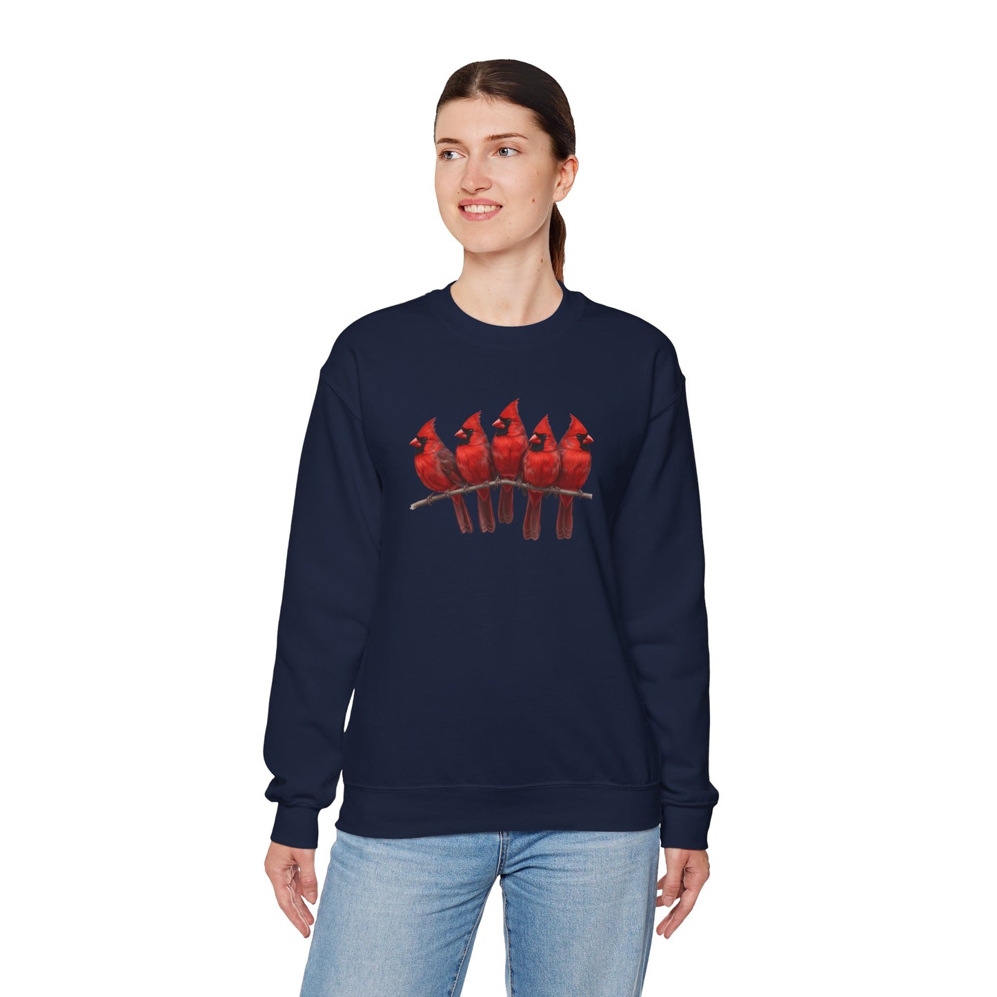 Cardinals Sweatshirt | Bird Watcher Crewneck | Unisex Songbird Gift for Bird Lovers