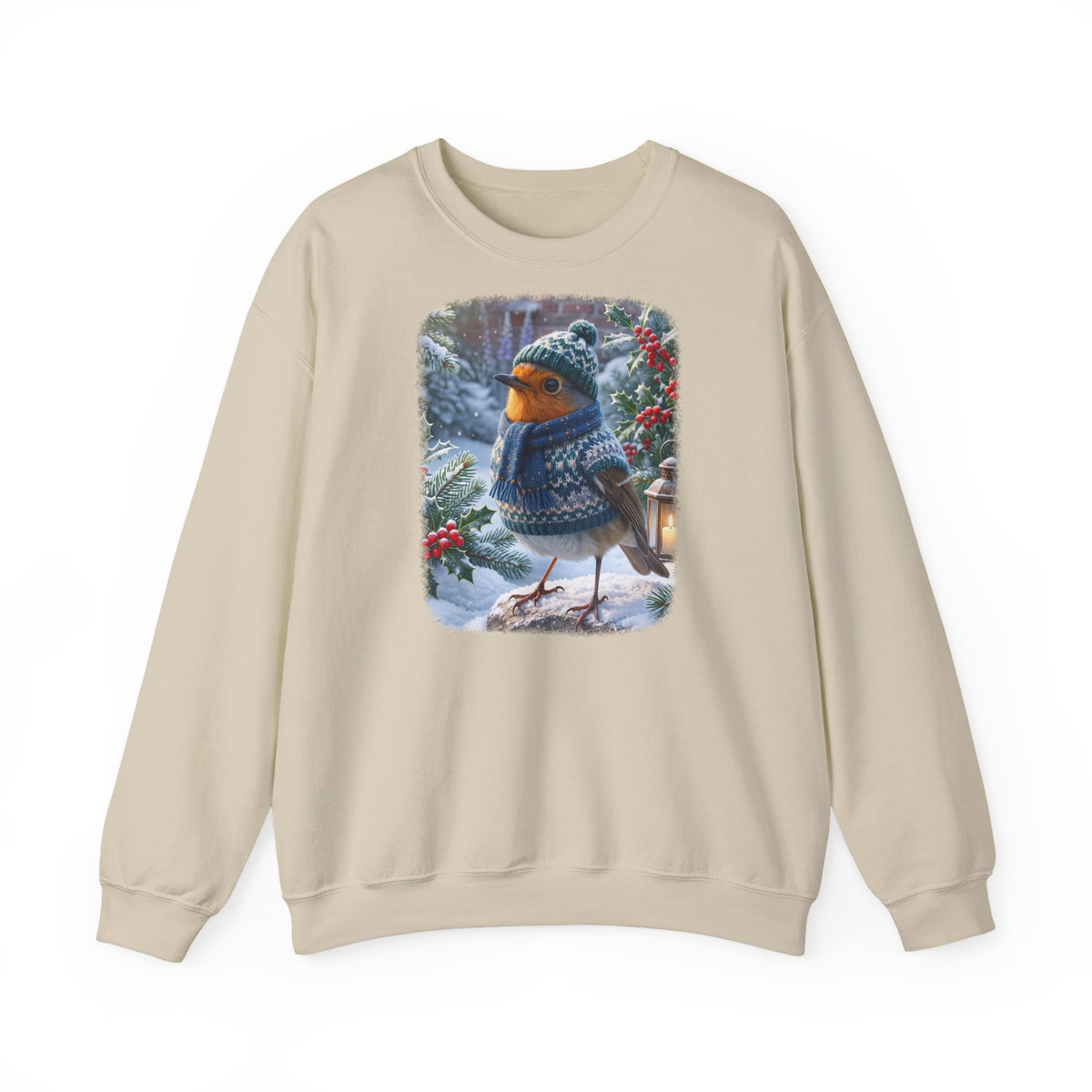 Premium Sweatshirt Rosi Rotkehlchen im kuschelinge Winter-Outfit
