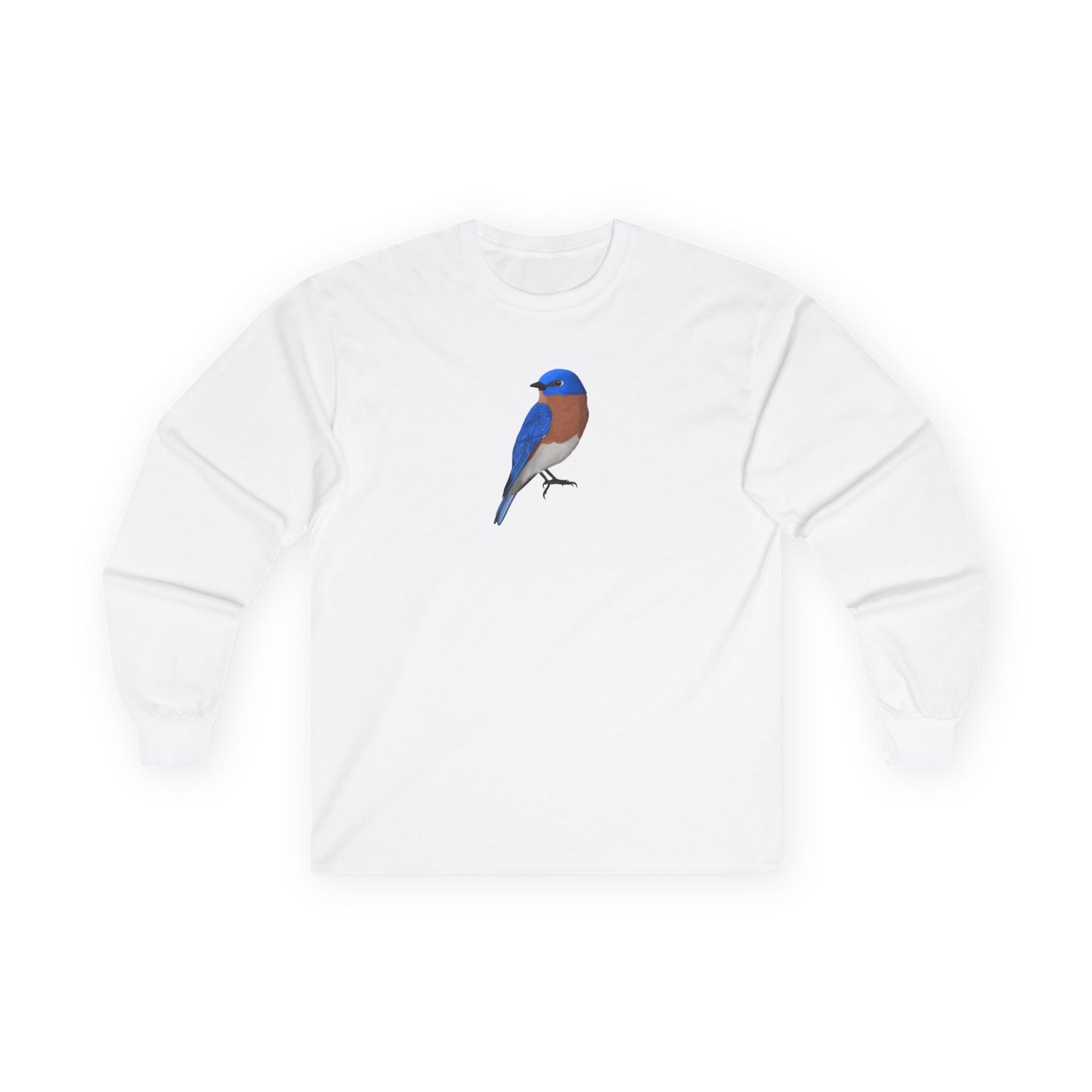 Bluebird Birding & Birdwatching Bird Cotton Long Sleeve T-Shirt