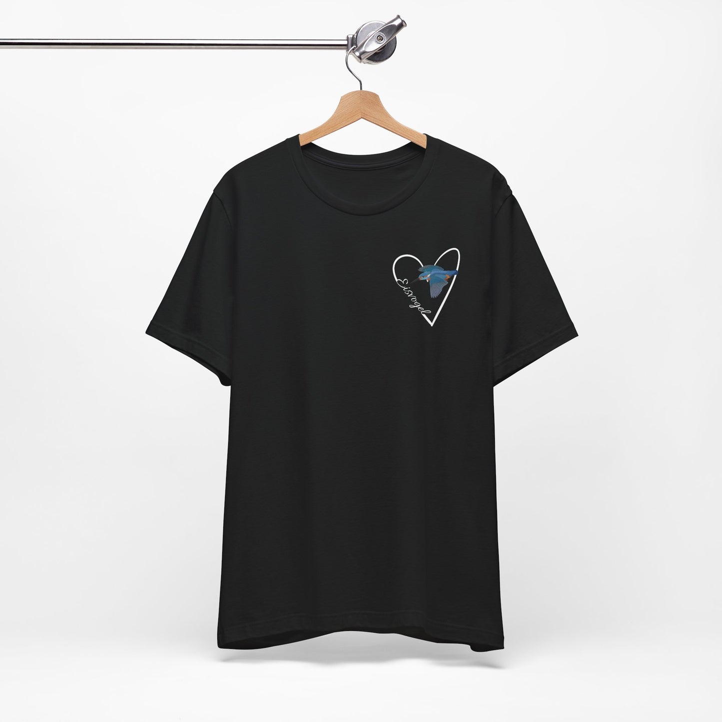 Eisvogel Vogel T-Shirt mit Herz für Vogelfreunde