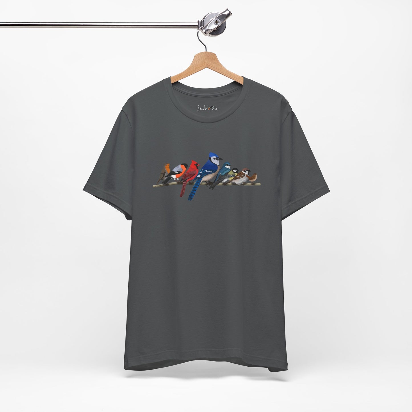 Blue Jay Cardinal Robin Garden Birds on a Branch Birding & Birdwatching Bird T-Shirt