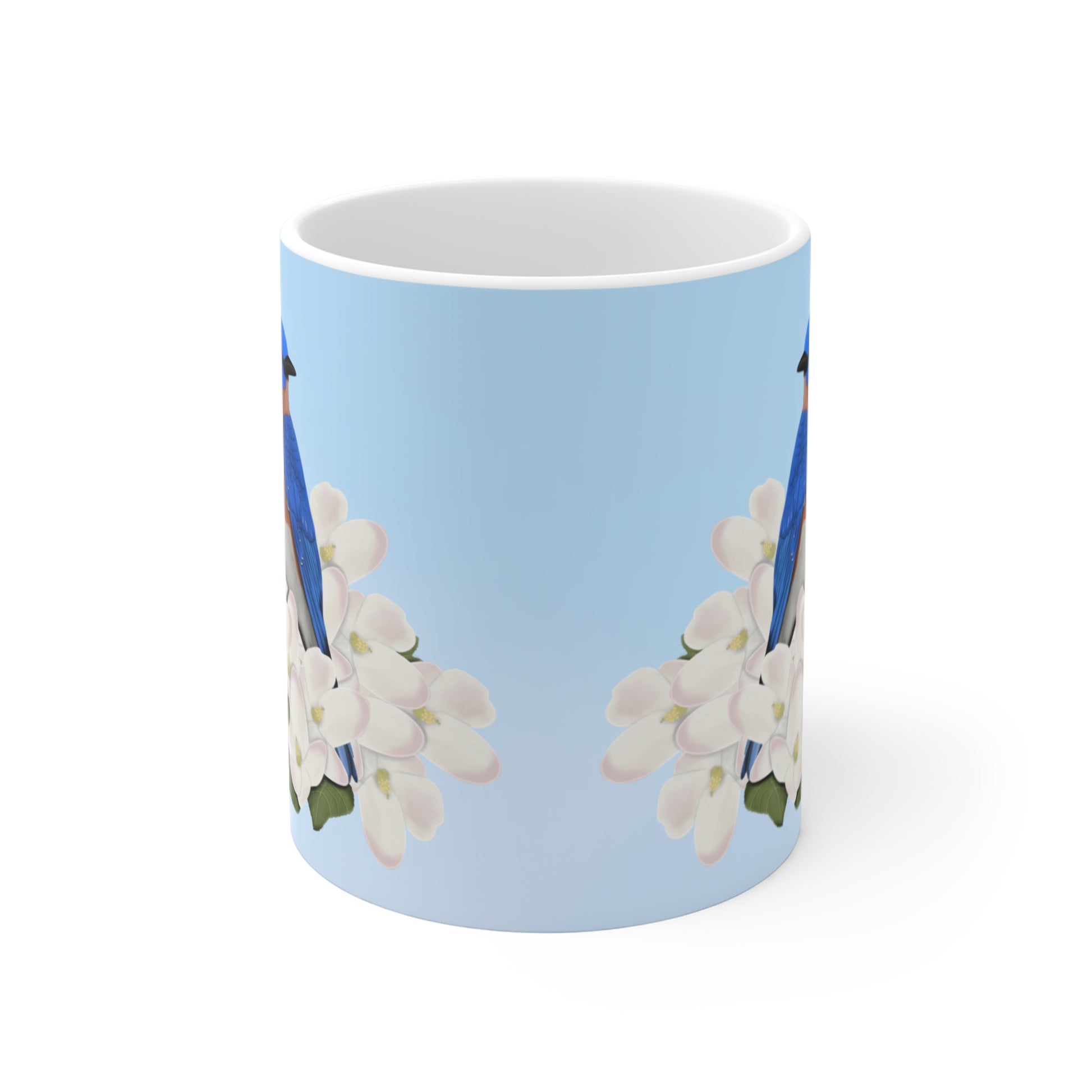 Bluebird Apple Spring Blossoms Bird Ceramic Mug 11oz - jz.birds