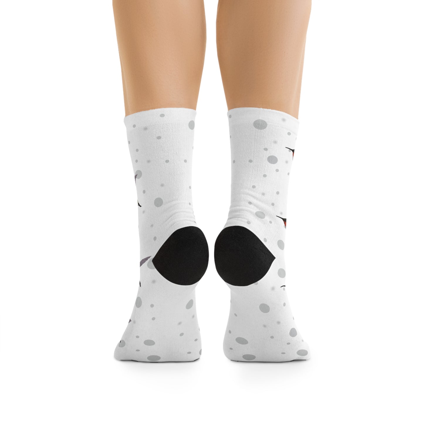 Hummingbird Socks White Bird Socks for Bird Lovers One Size