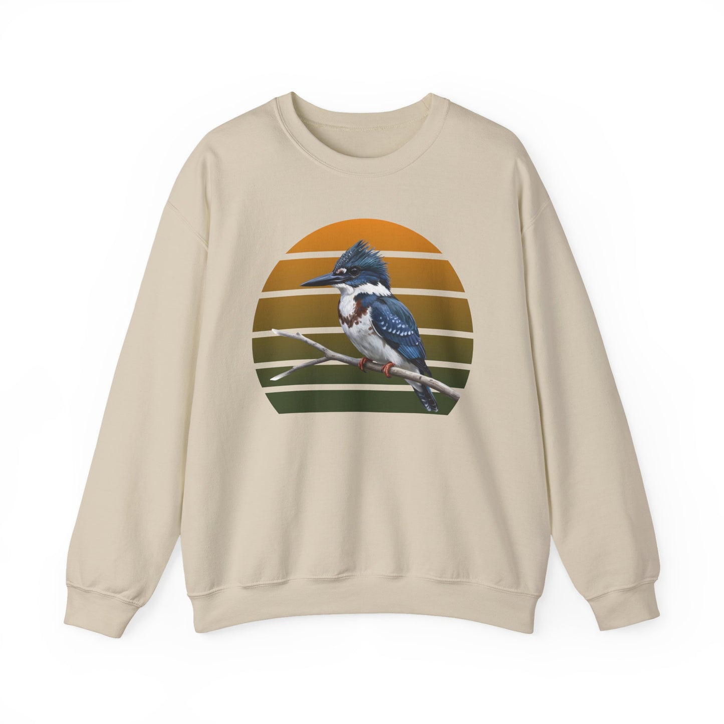 Belted Kingfisher Sweatshirt | Bird Watcher Crewneck | Unisex Songbird Gift for Bird Lovers