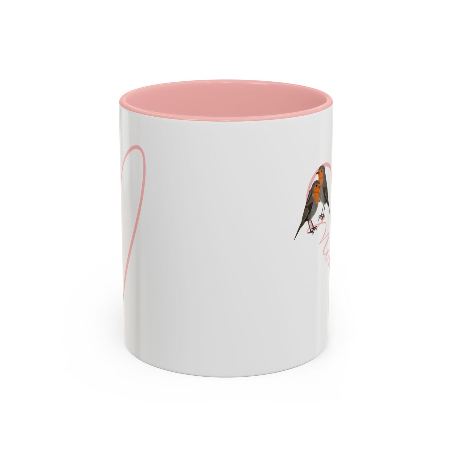 Robin Mother's Day Mom with Heart Bird Coffee Mug