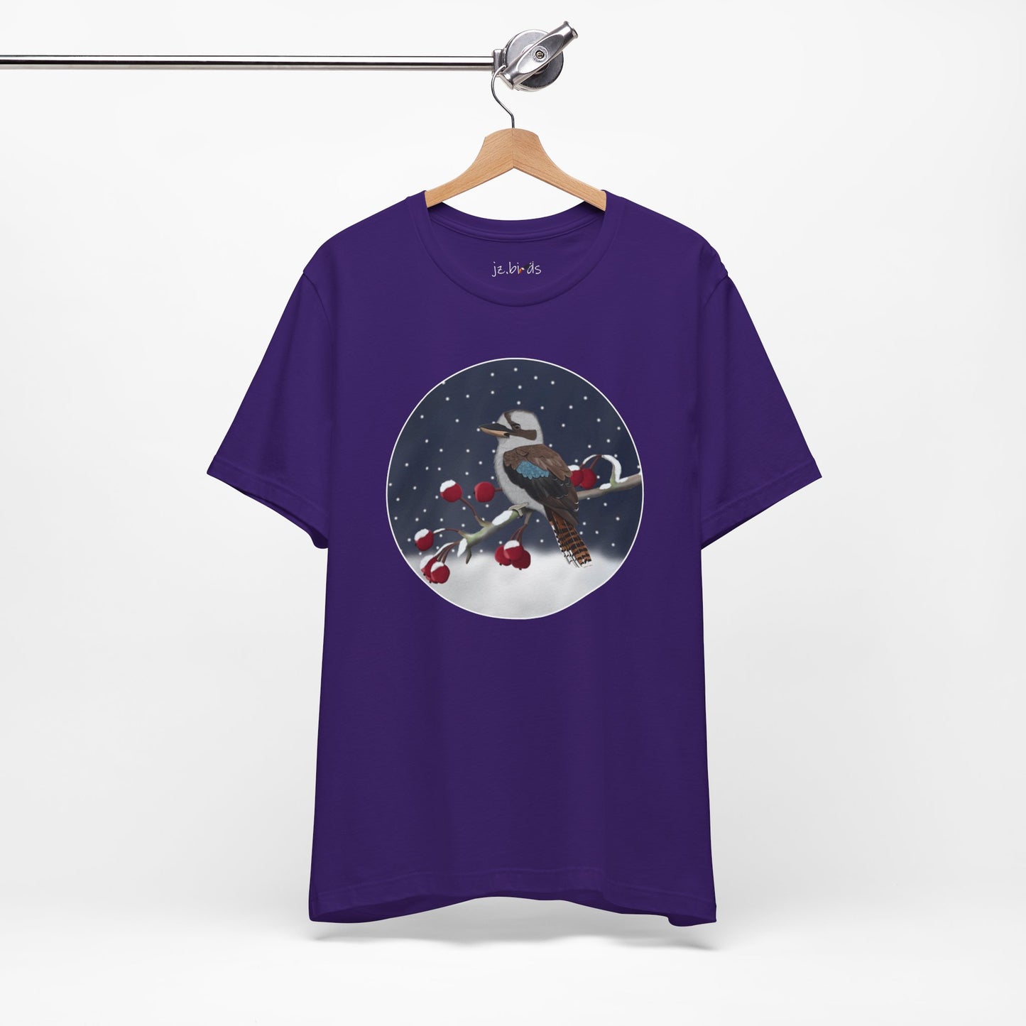 Kookaburra on a Winter Branch Birdwatcher Christmas Bird T-Shirt
