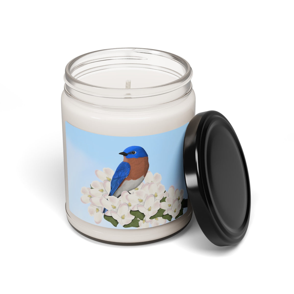 Eastern Bluebird Bird Art Scented Soy Candle, 9oz – Assembled in the USA, Candles