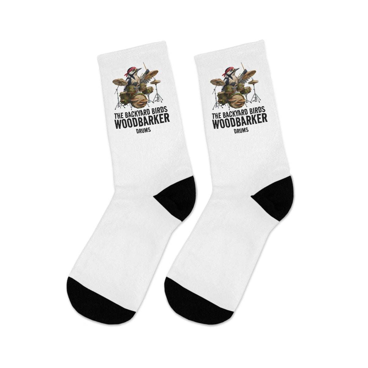The Woodbarker Socks – Woodpecker Drummer Crew – Funny Band Merch – Accessories,