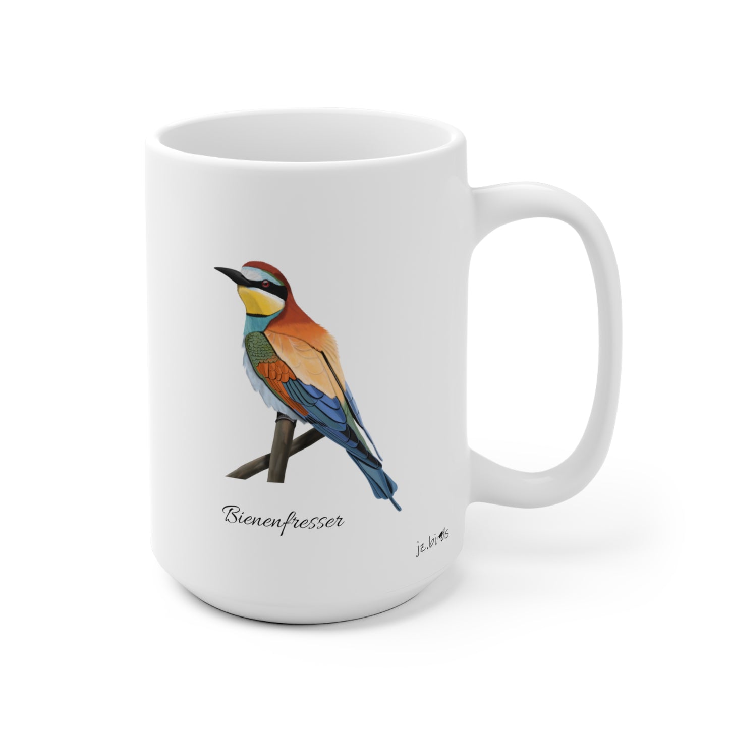 Bienenfresser Vogel Tasse Weiß für Vogelbeobachter