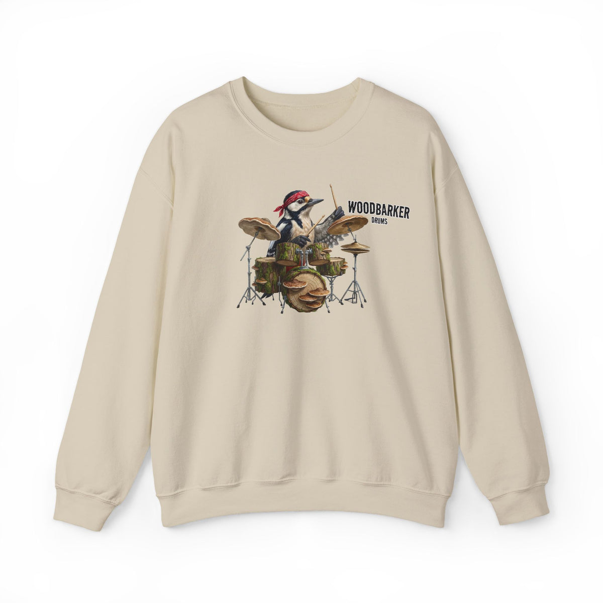 The Woodbarker Drummer Sweatshirt – Backyard Birds on Animal Lover Gift background